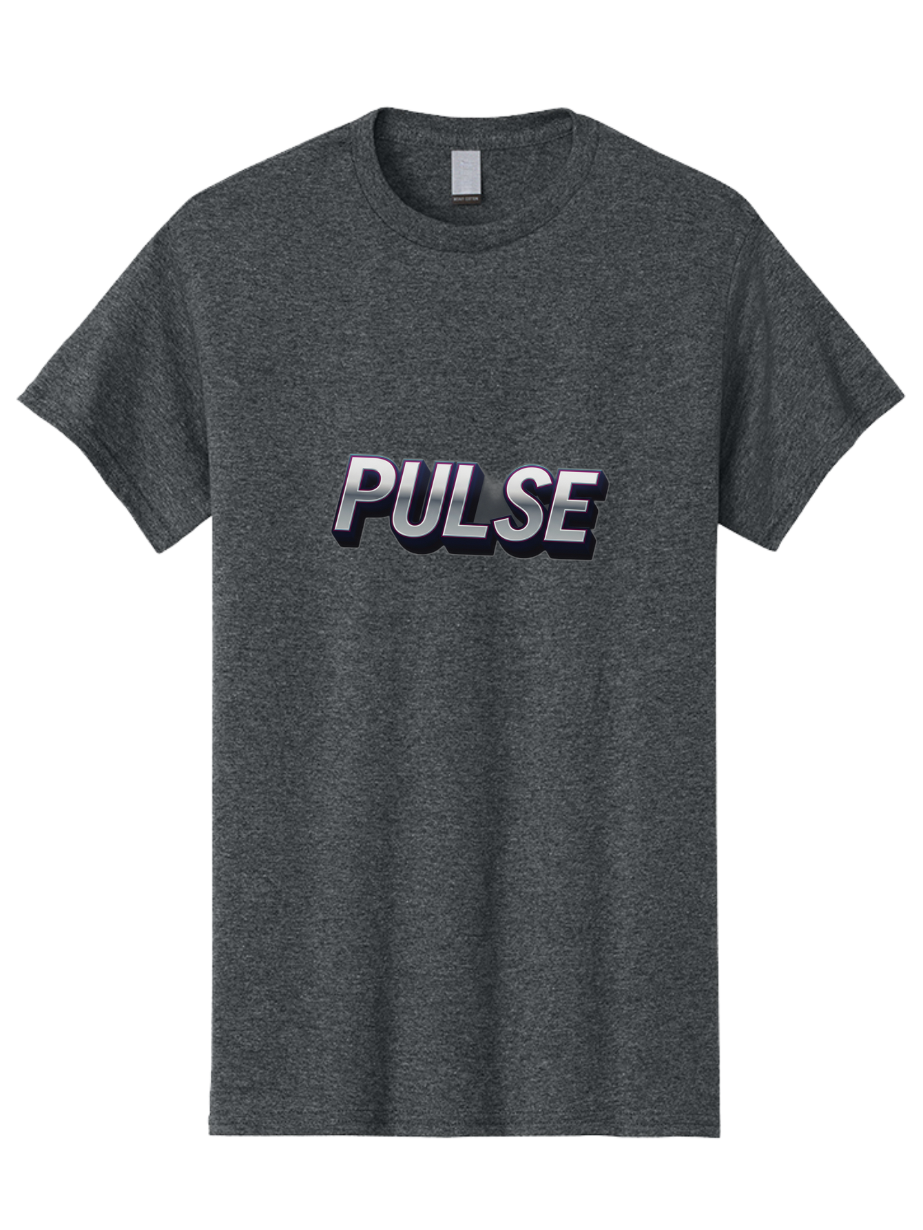 Pulse Men'S Graphic Tee, 100% Cotton, Comfortable Casual Summer Wear, Machine Washable, Pulse, Energy Boost, Vibrant Feel, Modern Typography, Dynamic Design, 3D Text Effect, Bold Font, Energetic Vibe Bab259 3