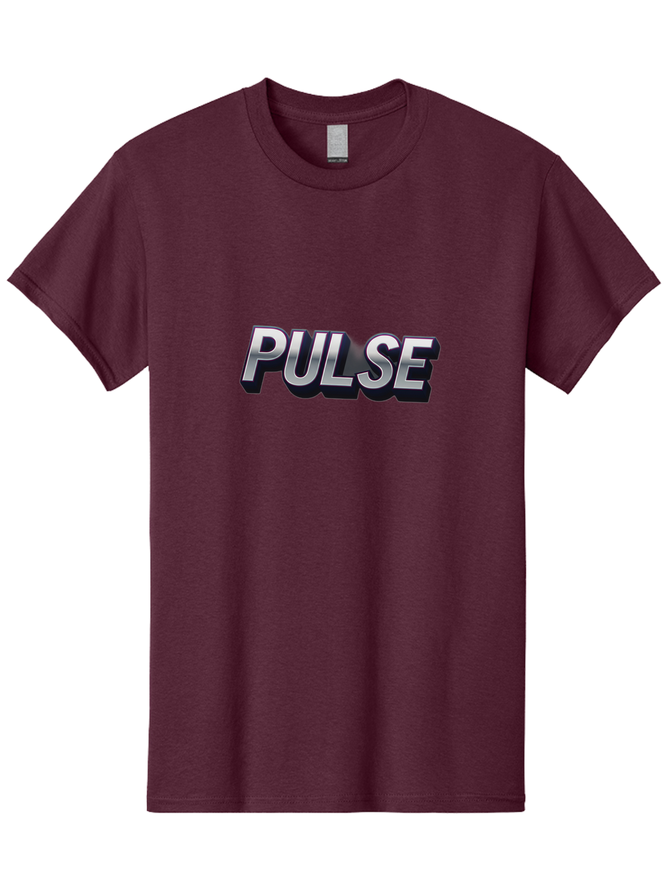 Pulse Men'S Graphic Tee, 100% Cotton, Comfortable Casual Summer Wear, Machine Washable, Pulse, Energy Boost, Vibrant Feel, Modern Typography, Dynamic Design, 3D Text Effect, Bold Font, Energetic Vibe Bab259 15
