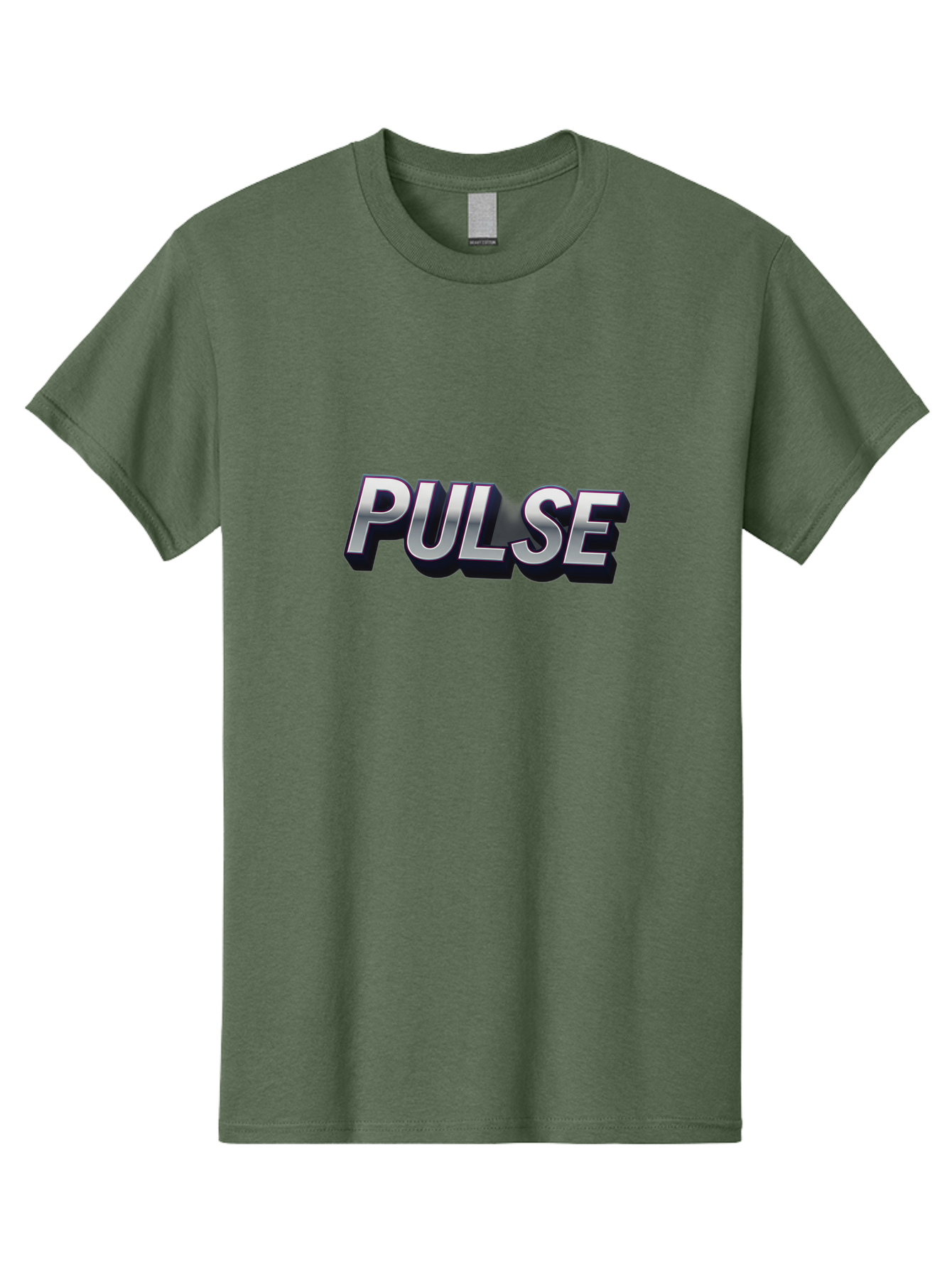 Pulse Men'S Graphic Tee, 100% Cotton, Comfortable Casual Summer Wear, Machine Washable, Pulse, Energy Boost, Vibrant Feel, Modern Typography, Dynamic Design, 3D Text Effect, Bold Font, Energetic Vibe Bab259 11