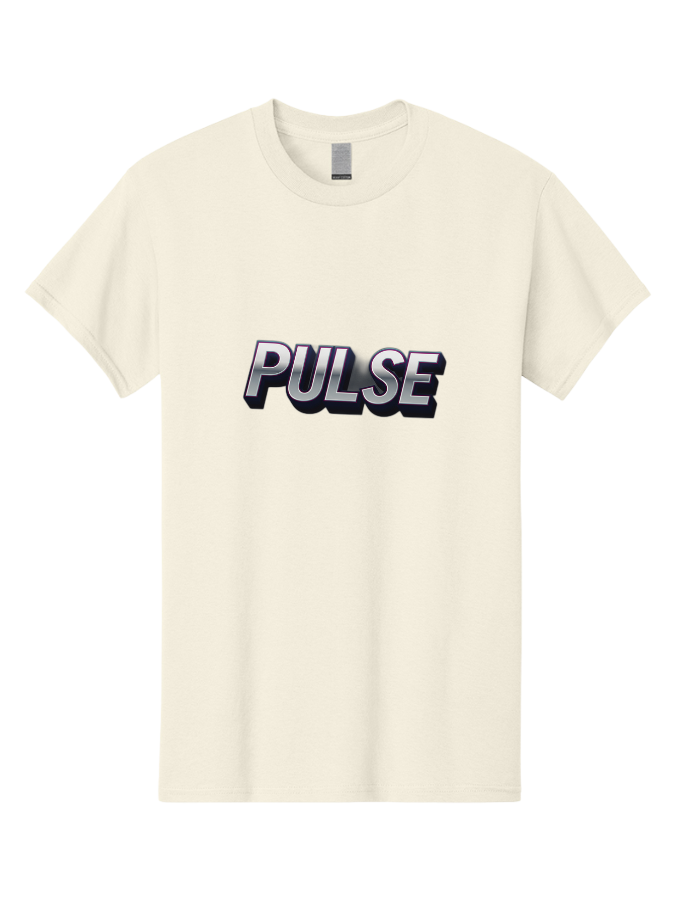 Pulse Men'S Graphic Tee, 100% Cotton, Comfortable Casual Summer Wear, Machine Washable, Pulse, Energy Boost, Vibrant Feel, Modern Typography, Dynamic Design, 3D Text Effect, Bold Font, Energetic Vibe Bab259 13