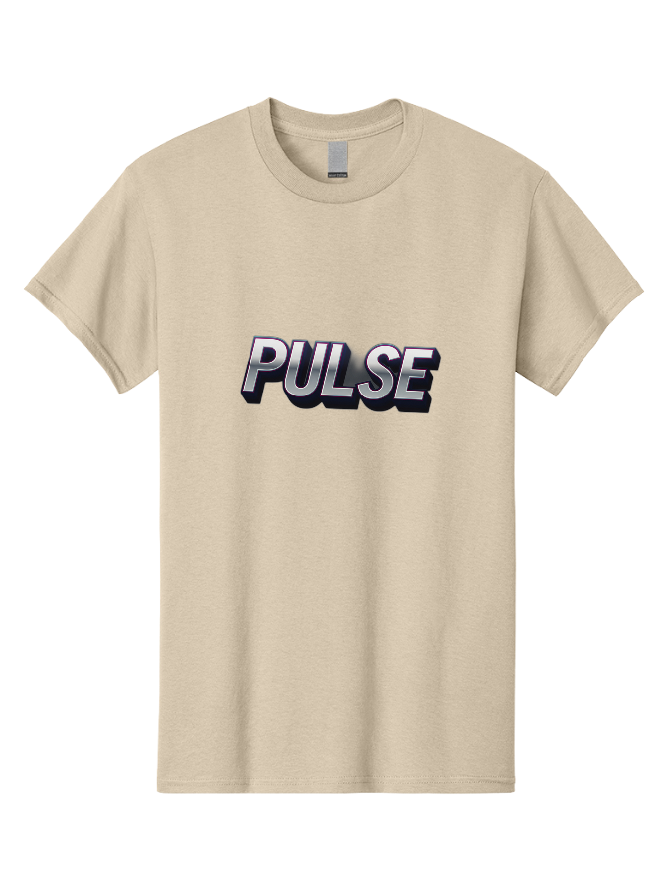 Pulse Men'S Graphic Tee, 100% Cotton, Comfortable Casual Summer Wear, Machine Washable, Pulse, Energy Boost, Vibrant Feel, Modern Typography, Dynamic Design, 3D Text Effect, Bold Font, Energetic Vibe Bab259 27