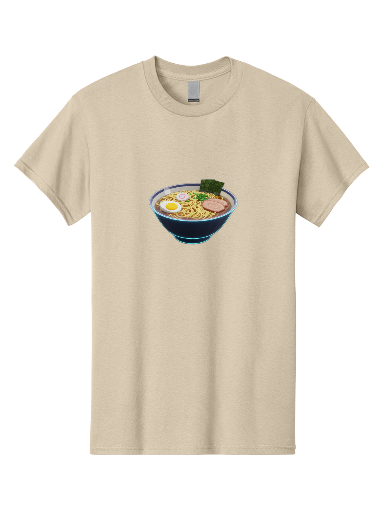 Ramen-1 Men'S Graphic Tee, 100% Cotton, Comfortable Casual Summer Wear, Machine Washable, Steaming Bowl Of Ramen Noodles, Slices Of Pork, Boiled Egg, Seaweed, Spring Onions, Japanese Cuisine, Comfort Food, Savory Broth, Noodle Soup, Bab275 1