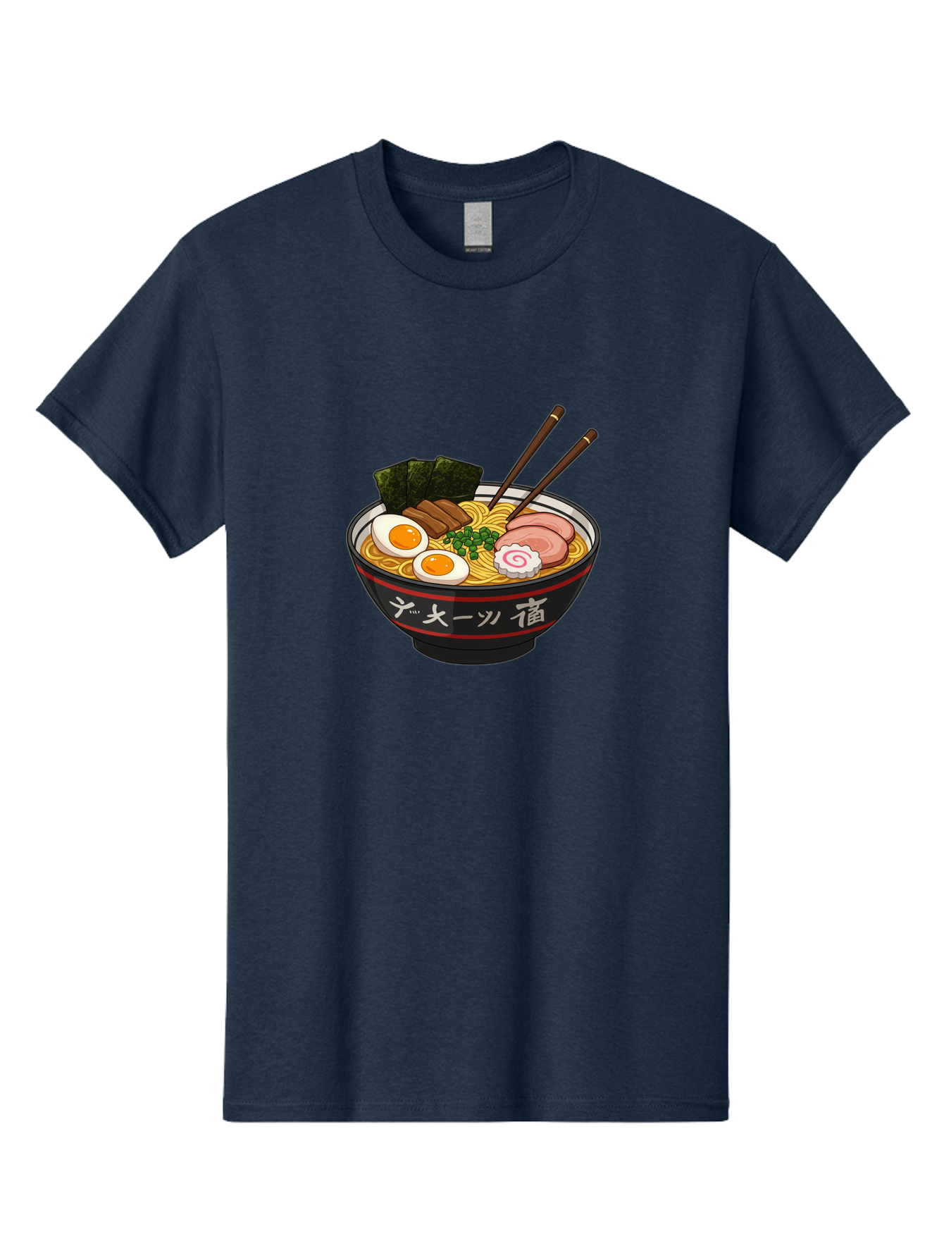Ramen-10 Men'S Graphic Tee, 100% Cotton, Comfortable Casual Summer Wear, Machine Washable, Ramen Noodles, Japanese Cuisine, Savory Broth, Boiled Egg, Sliced Pork, Seaweed, Chopsticks, Asian Food, Noodle Soup Bab276 3