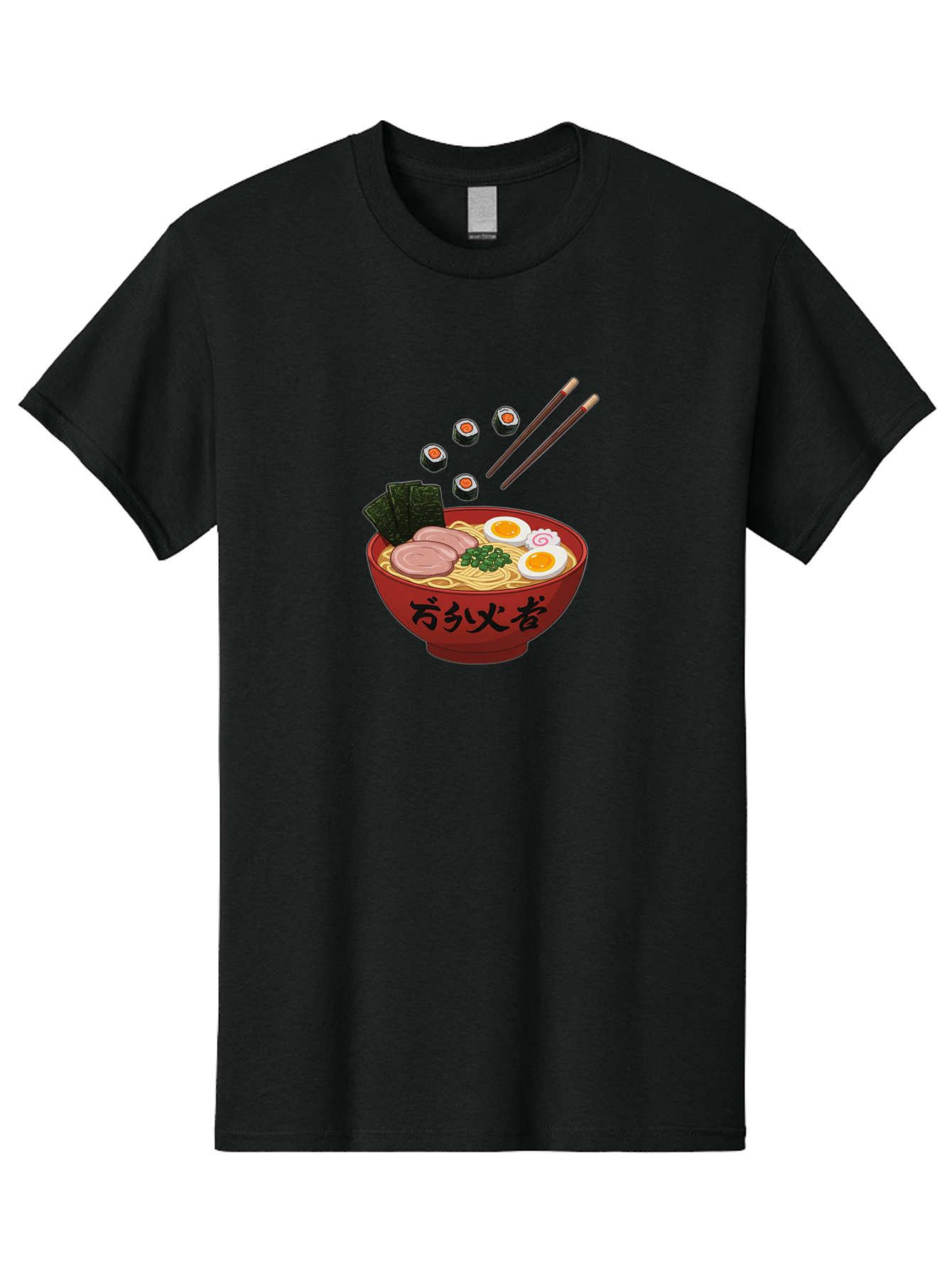 Ramen-11 Men'S Graphic Tee, 100% Cotton, Comfortable Casual Summer Wear, Machine Washable, Ramen Noodles, Japanese Cuisine, Savory Soup, Boiled Egg, Sliced Meat, Seaweed, Sushi Rolls, Chopsticks, Naruto, Asian Food, Noodle Bowl Bab277 13
