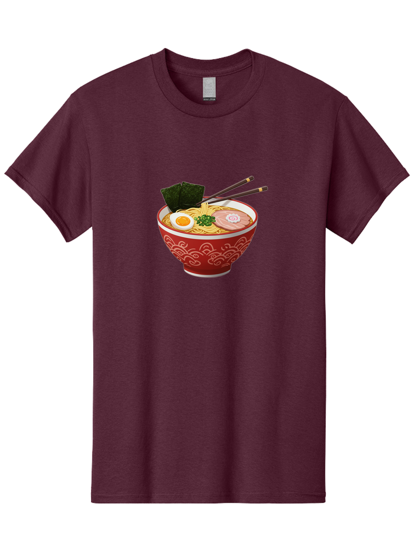 Ramen-14 Men'S Graphic Tee, 100% Cotton, Comfortable Casual Summer Wear, Machine Washable, Ramen Noodles, Japanese Cuisine, Noodle Soup, Boiled Egg, Sliced Pork, Seaweed, Green Onions, Chopsticks, Savory Broth, Asian Food Bab280 13