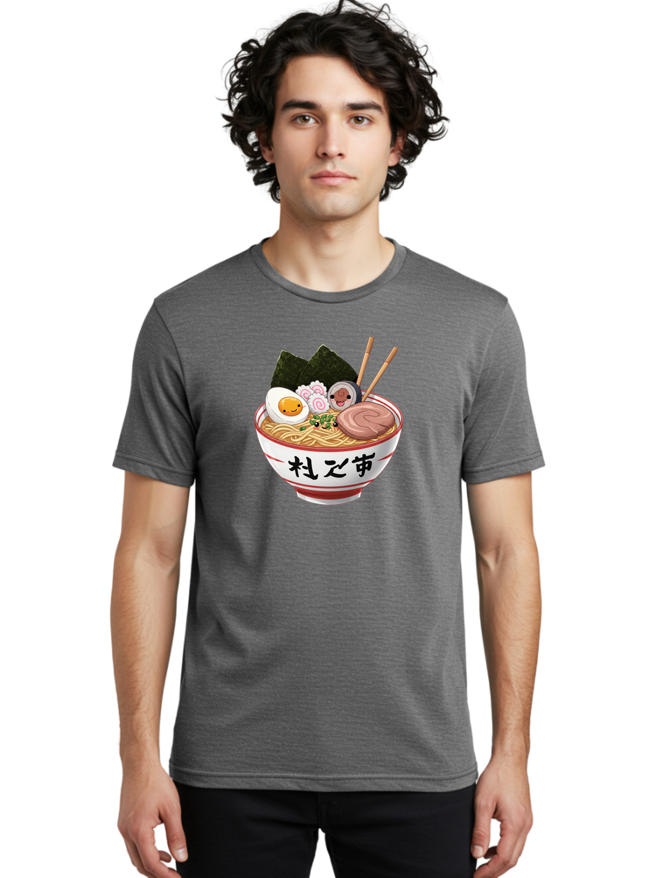 Ramen-4 Men'S Graphic Tee, 100% Cotton, Comfortable Casual Summer Wear, Machine Washable, Steaming Hot Ramen, Delicious Asian Noodle Soup, Appetizing Meal, Japanese Cuisine, Savory Flavors, Tasty Ingredients, Cartoon Style, Cute Food, Noodles, Bab284 14