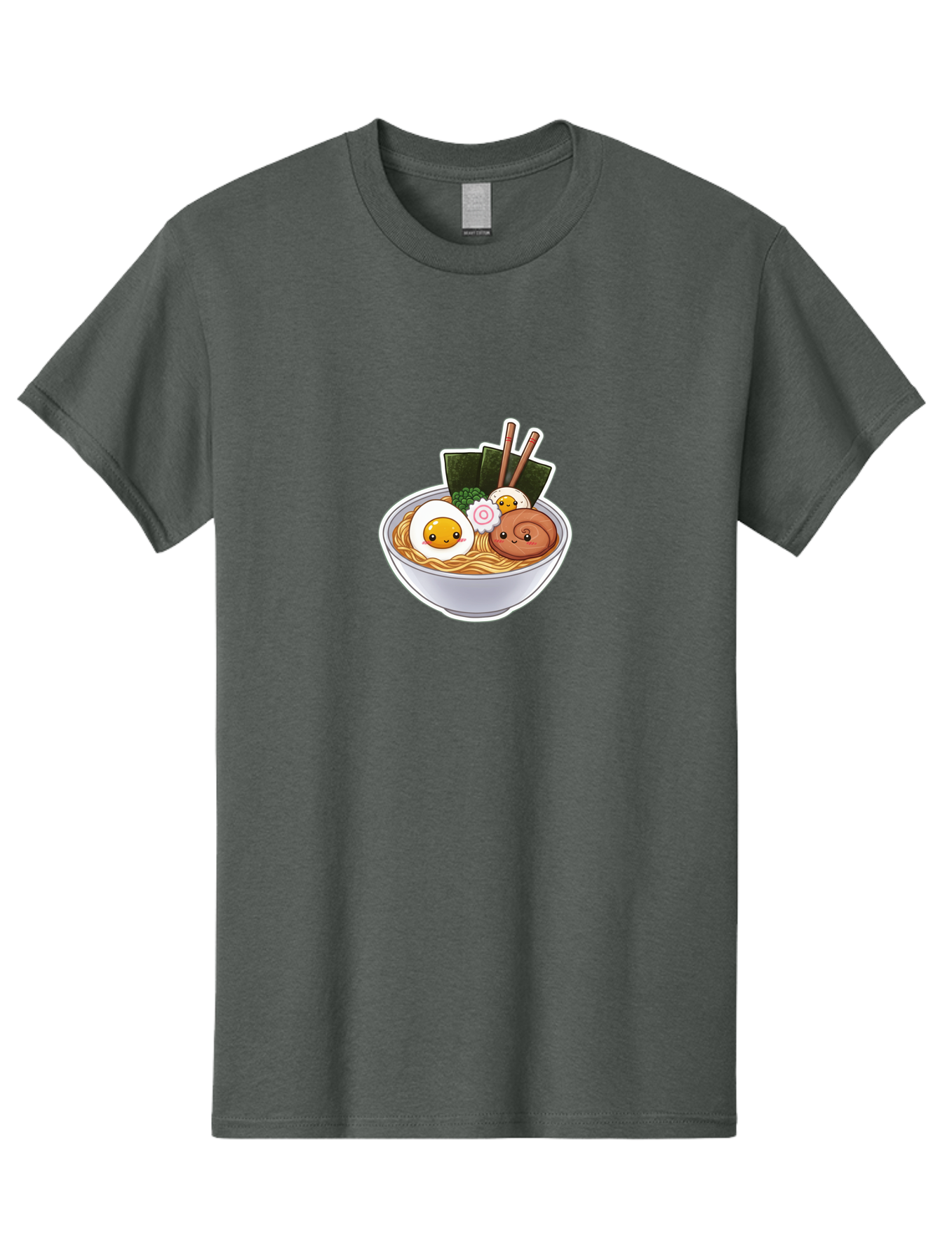 Ramen-5 Men'S Graphic Tee, 100% Cotton, Comfortable Casual Summer Wear, Machine Washable, Ramen Noodles, Cartoon Egg, Boiled Egg, Smiling Egg, Seaweed, Chopsticks, Cartoon Ramen, Japanese Food, Animated Meal, Noodle Soup Bab285 3