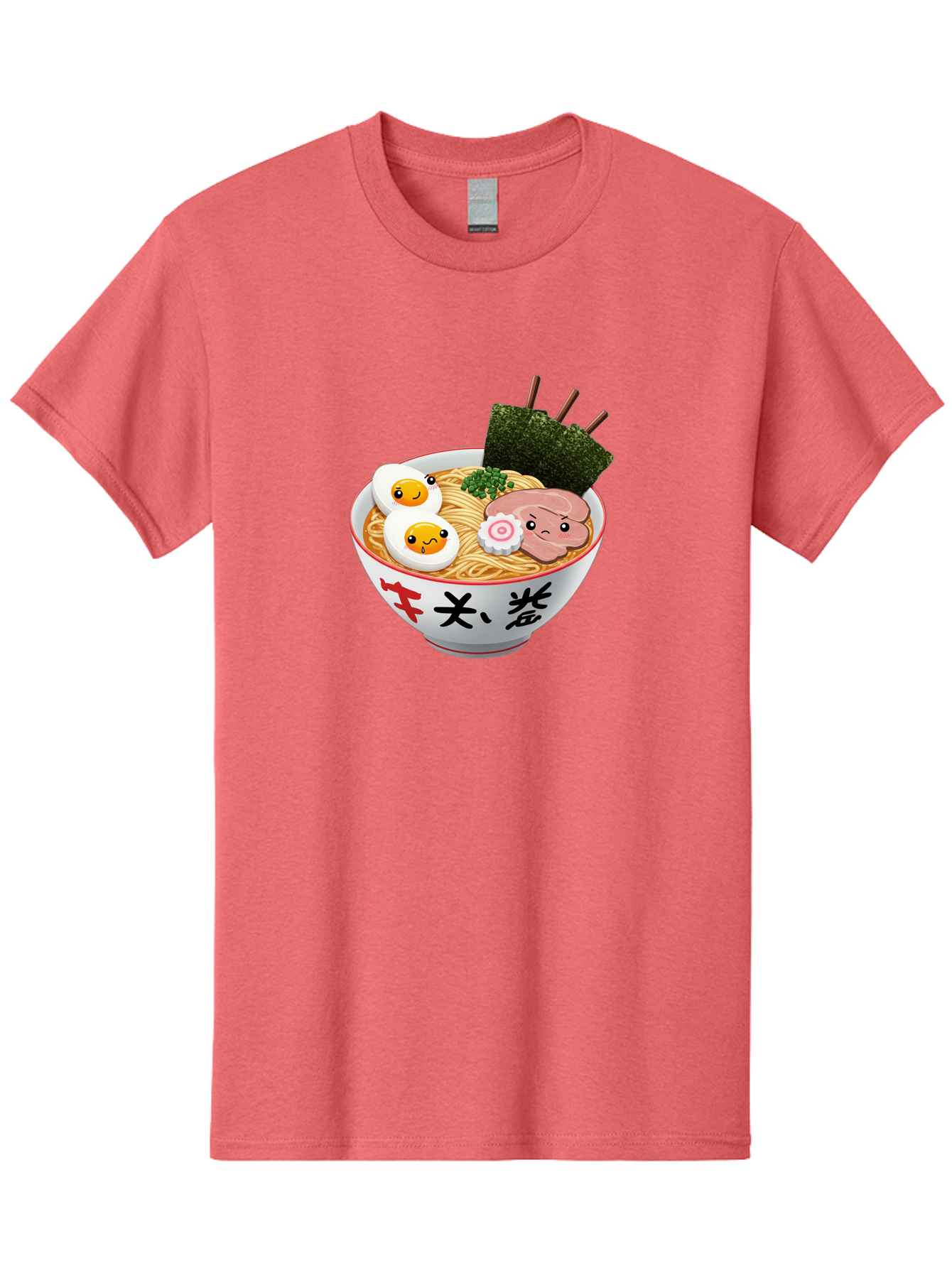 Ramen-7 Men'S Graphic Tee, 100% Cotton, Comfortable Casual Summer Wear, Machine Washable, Steaming Hot Ramen, Boiled Egg, Sliced Pork, Green Onions, Fish Cake, Seaweed, Asian Cuisine, Noodle Soup, Savory Flavors, Japanese Food Bab287 25