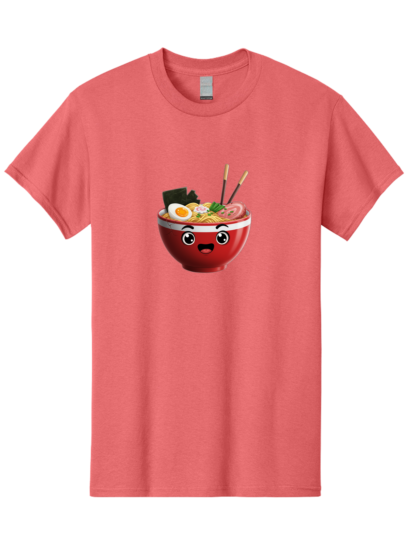 Ramen-Bowl-1 Men'S Graphic Tee, 100% Cotton, Comfortable Casual Summer Wear, Machine Washable, Cartoon Ramen, Steaming Hot Noodles, Sliced Pork, Boiled Egg, Seaweed, Chopsticks, Kawaii Food, Japanese Cuisine, Animated Meal, Fun Illustration, Bab291 1
