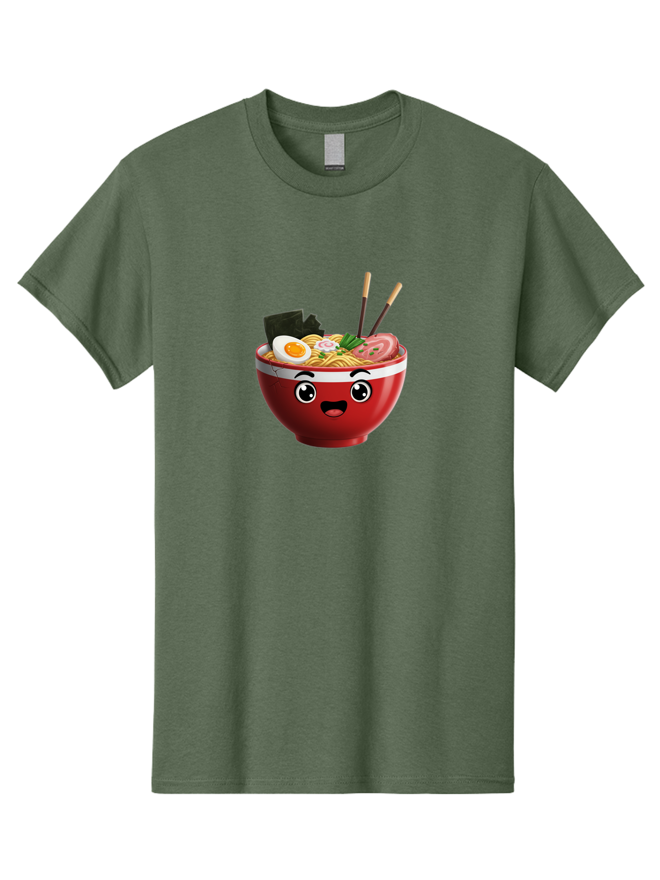 Ramen-Bowl-1 Men'S Graphic Tee, 100% Cotton, Comfortable Casual Summer Wear, Machine Washable, Cartoon Ramen, Steaming Hot Noodles, Sliced Pork, Boiled Egg, Seaweed, Chopsticks, Kawaii Food, Japanese Cuisine, Animated Meal, Fun Illustration, Bab291 5