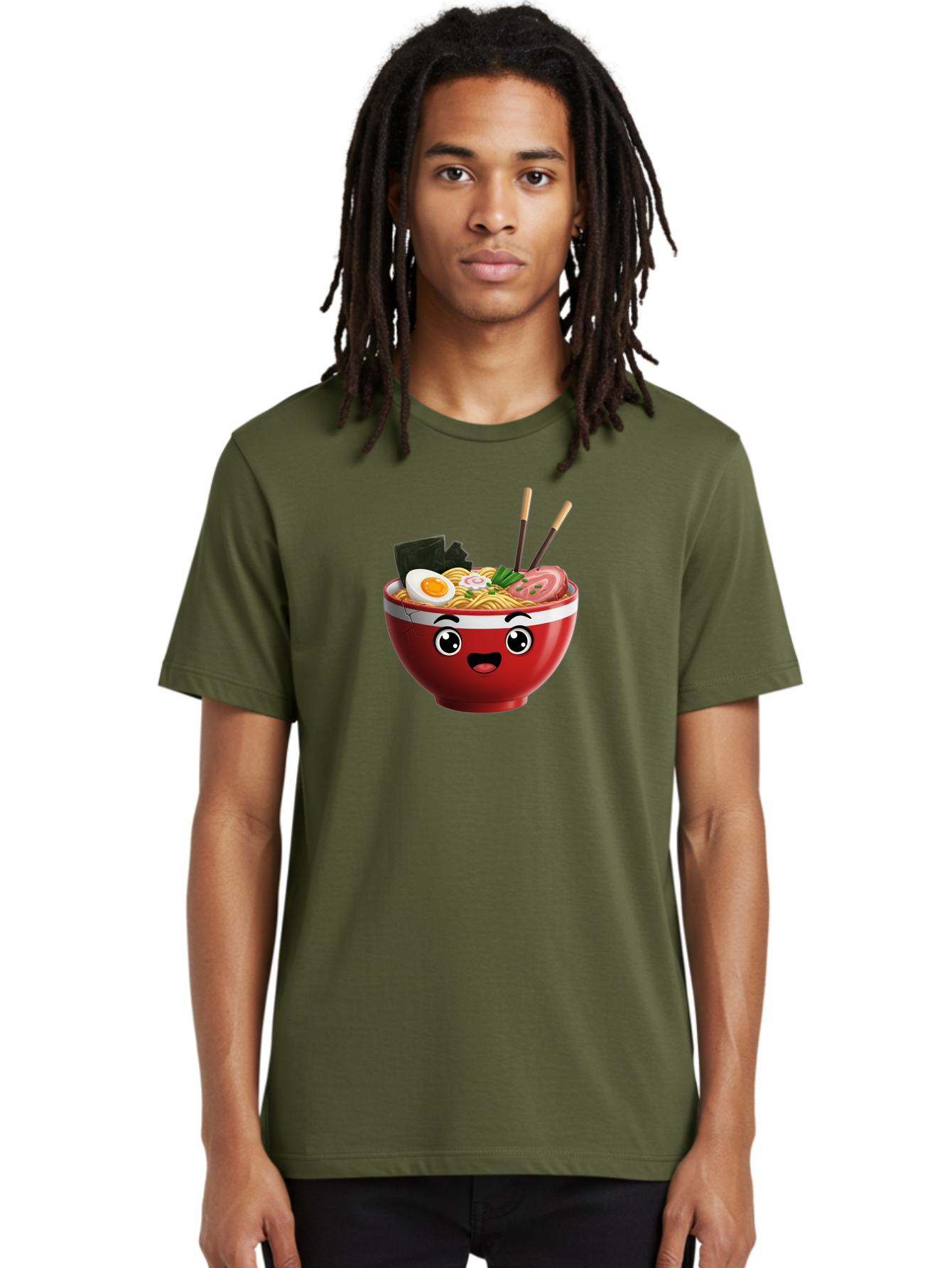 Ramen-Bowl-1 Men'S Graphic Tee, 100% Cotton, Comfortable Casual Summer Wear, Machine Washable, Cartoon Ramen, Steaming Hot Noodles, Sliced Pork, Boiled Egg, Seaweed, Chopsticks, Kawaii Food, Japanese Cuisine, Animated Meal, Fun Illustration, Bab291 6