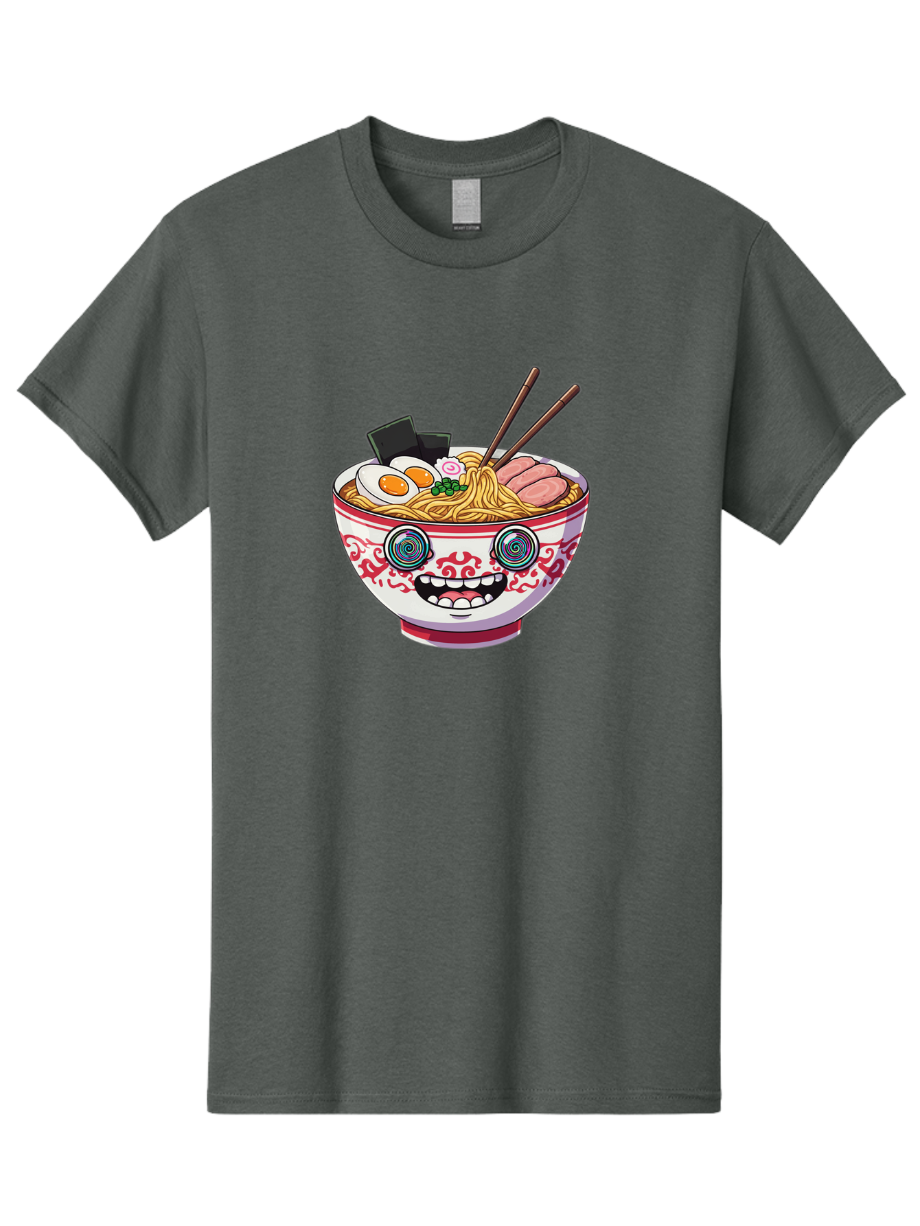 Ramen-Bowl-3 Men'S Graphic Tee, 100% Cotton, Comfortable Casual Summer Wear, Machine Washable, Cartoon Ramen, Bowl Of Noodles, Japanese Food, Noodle Soup, Eggs, Meat, Chopsticks, Kawaii Style, Anime-Inspired, Food Illustration, Colorful Dish, Bab293 21