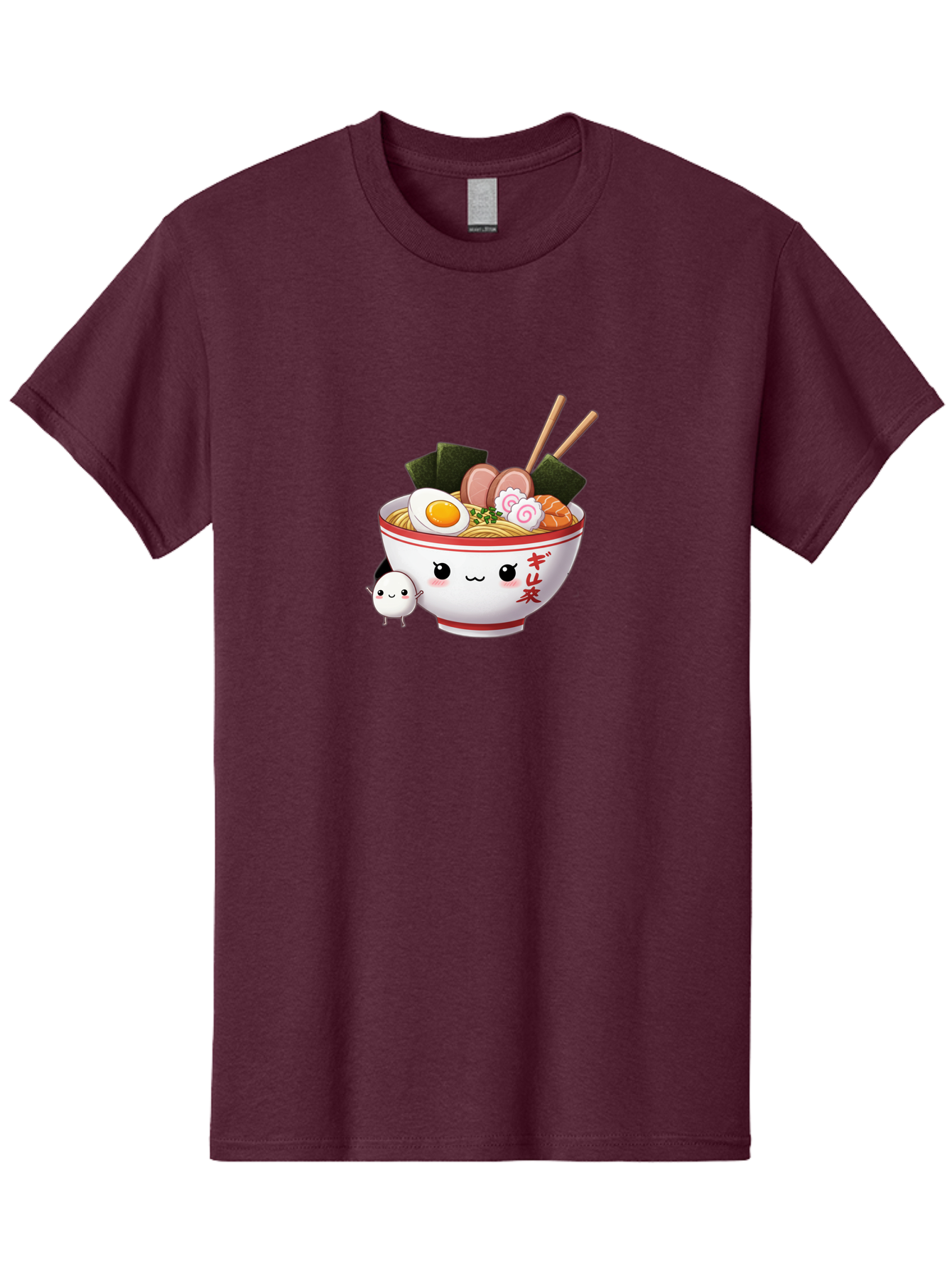Ramen-Bowl-8 Men'S Graphic Tee, 100% Cotton, Comfortable Casual Summer Wear, Machine Washable, Kawaii Ramen, Steaming Hot Noodles, Boiled Egg, Sliced Pork, Seaweed, Japanese Cuisine, Cartoon Food, Ramen Character, Adorable Illustration, Bab298 7