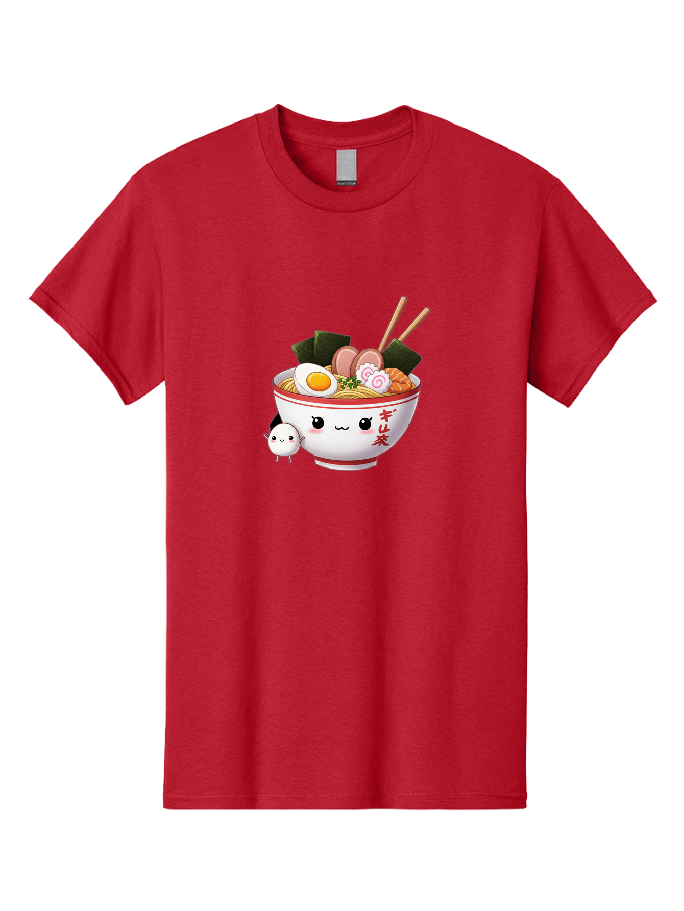 Ramen-Bowl-8 Men'S Graphic Tee, 100% Cotton, Comfortable Casual Summer Wear, Machine Washable, Kawaii Ramen, Steaming Hot Noodles, Boiled Egg, Sliced Pork, Seaweed, Japanese Cuisine, Cartoon Food, Ramen Character, Adorable Illustration, Bab298 15