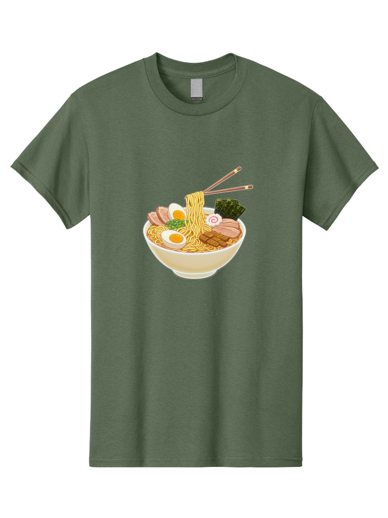 Ramen-Noodle-1 Men'S Graphic Tee, 100% Cotton, Comfortable Casual Summer Wear, Machine Washable, Delicious Ramen, Steaming Hot Noodles, Savory Pork Slices, Boiled Egg, Seaweed, Chopsticks, Japanese Cuisine, Noodle Soup, Comfort Food, Bab302 25