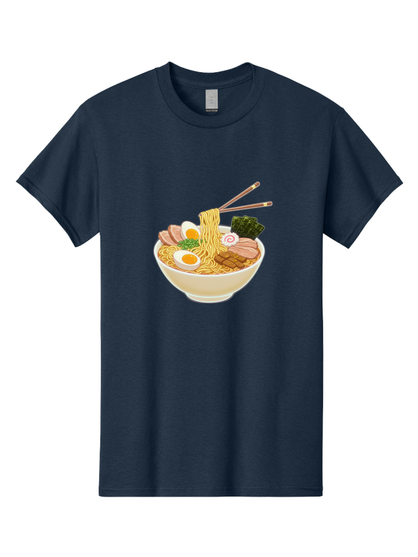 Ramen-Noodle-1 Men'S Graphic Tee, 100% Cotton, Comfortable Casual Summer Wear, Machine Washable, Delicious Ramen, Steaming Hot Noodles, Savory Pork Slices, Boiled Egg, Seaweed, Chopsticks, Japanese Cuisine, Noodle Soup, Comfort Food, Bab302 3