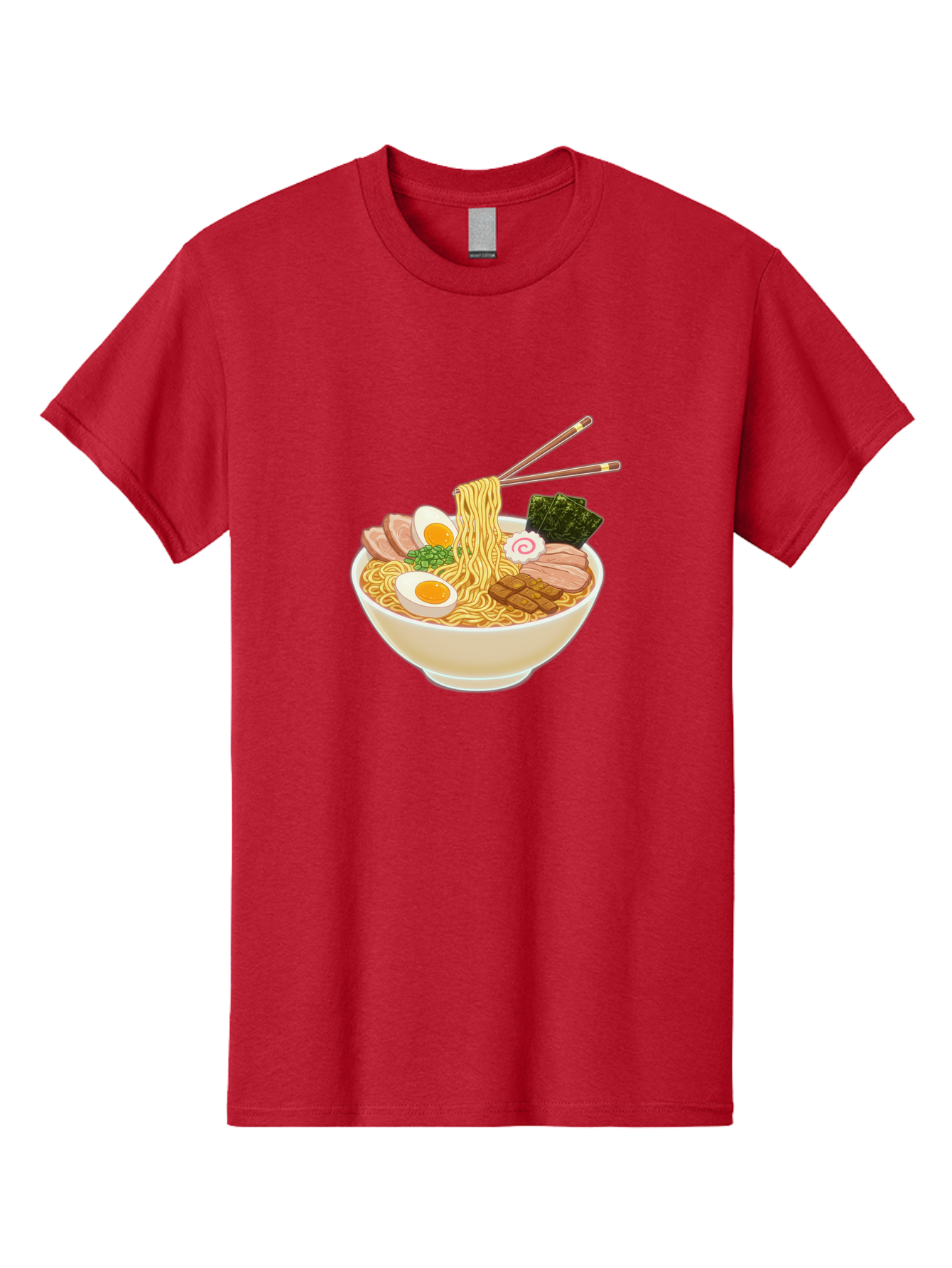 Ramen-Noodle-1 Men'S Graphic Tee, 100% Cotton, Comfortable Casual Summer Wear, Machine Washable, Delicious Ramen, Steaming Hot Noodles, Savory Pork Slices, Boiled Egg, Seaweed, Chopsticks, Japanese Cuisine, Noodle Soup, Comfort Food, Bab302 19