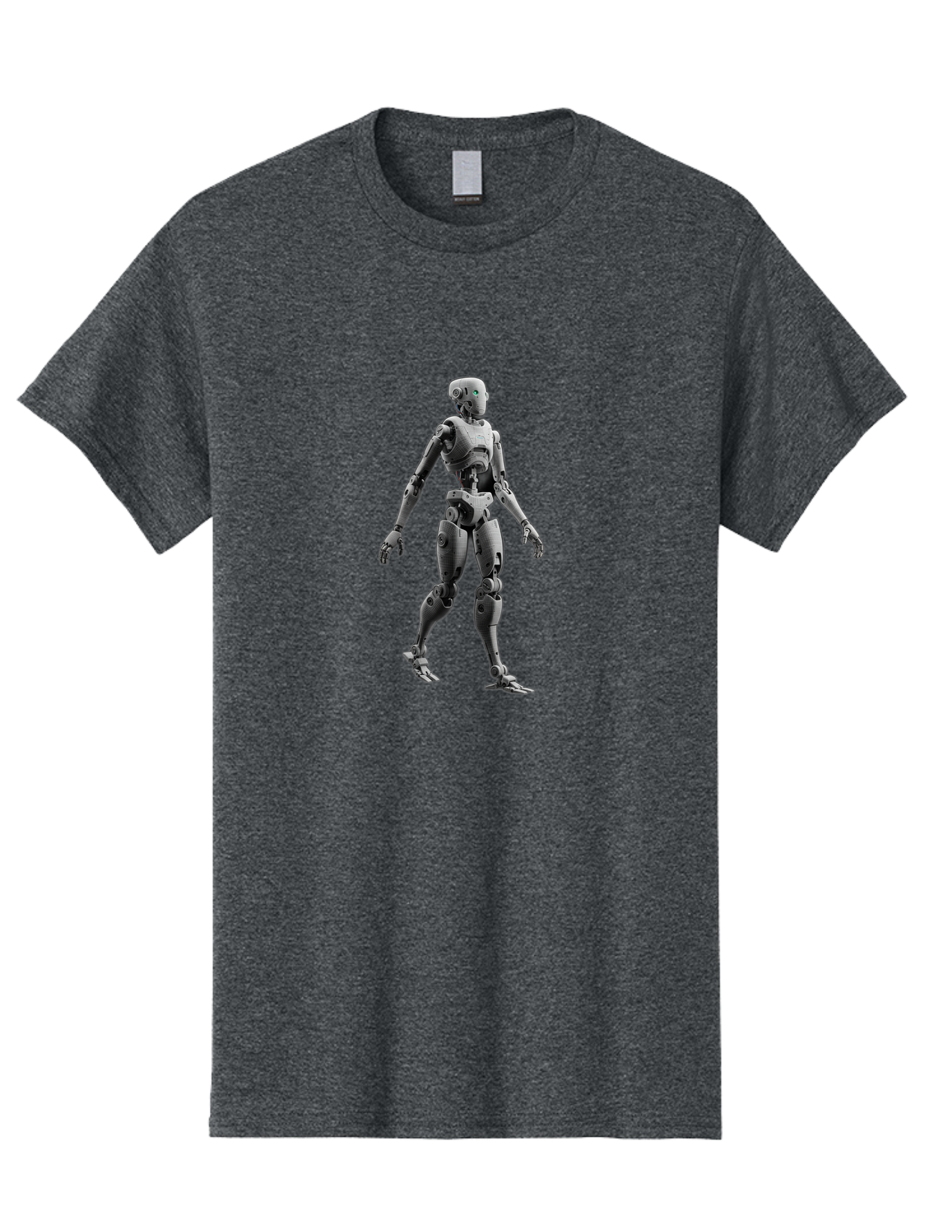 Robot-1 Men'S Graphic Tee, 100% Cotton, Comfortable Casual Summer Wear, Machine Washable, Humanoid Robot, Futuristic Technology, Artificial Intelligence, Robotic Limbs, Metallic Body, Sci-Fi Character, 3D Rendering, Robotic Design, Bab341 13