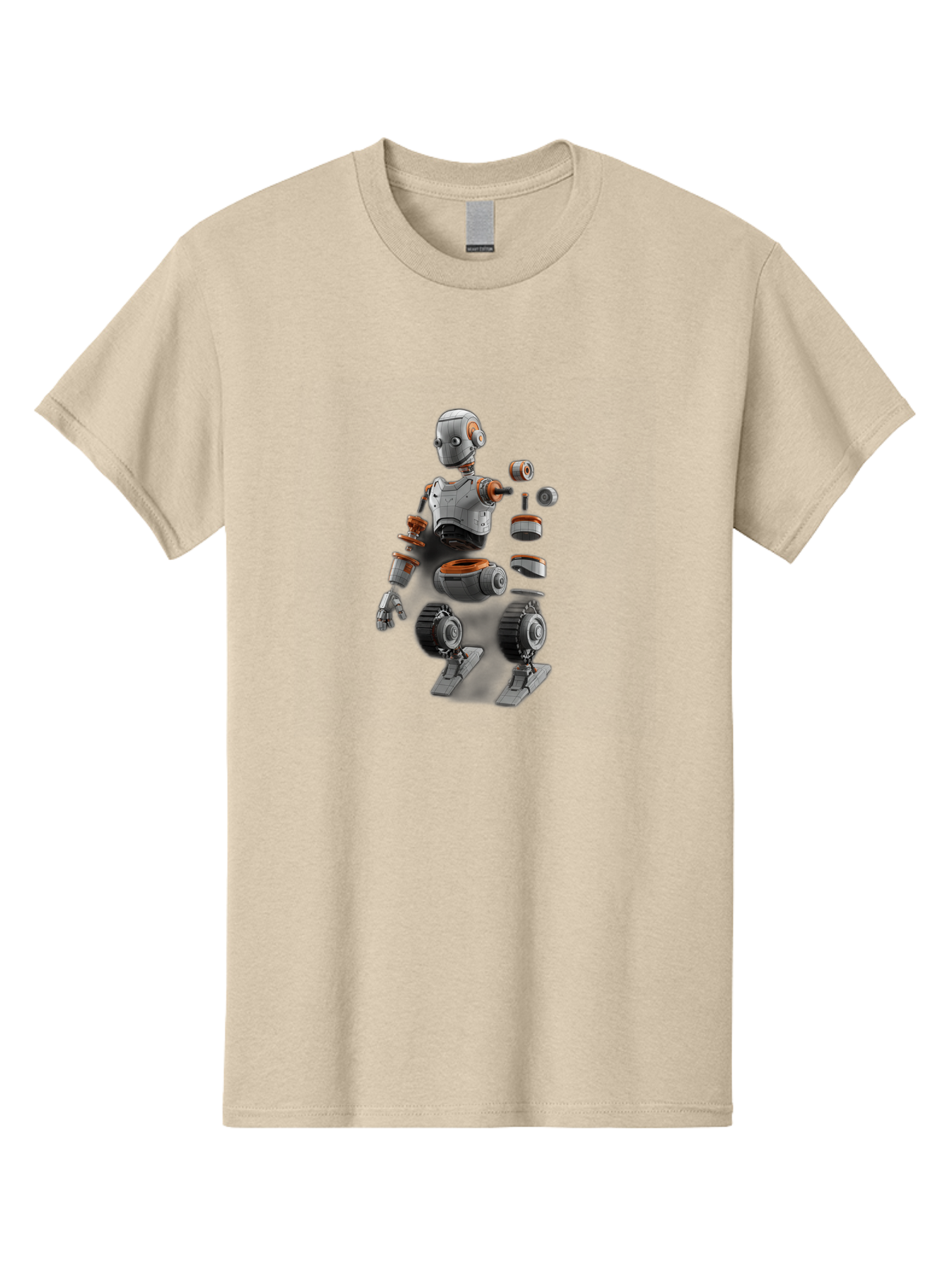 Robot-2 Men'S Graphic Tee, 100% Cotton, Comfortable Casual Summer Wear, Machine Washable, Robot Parts, Disassembled Robot, Robotic Limbs, Mechanical Components, Artificial Intelligence, Robot Design, Futuristic Technology, Robotic Engineering, Bab342 27