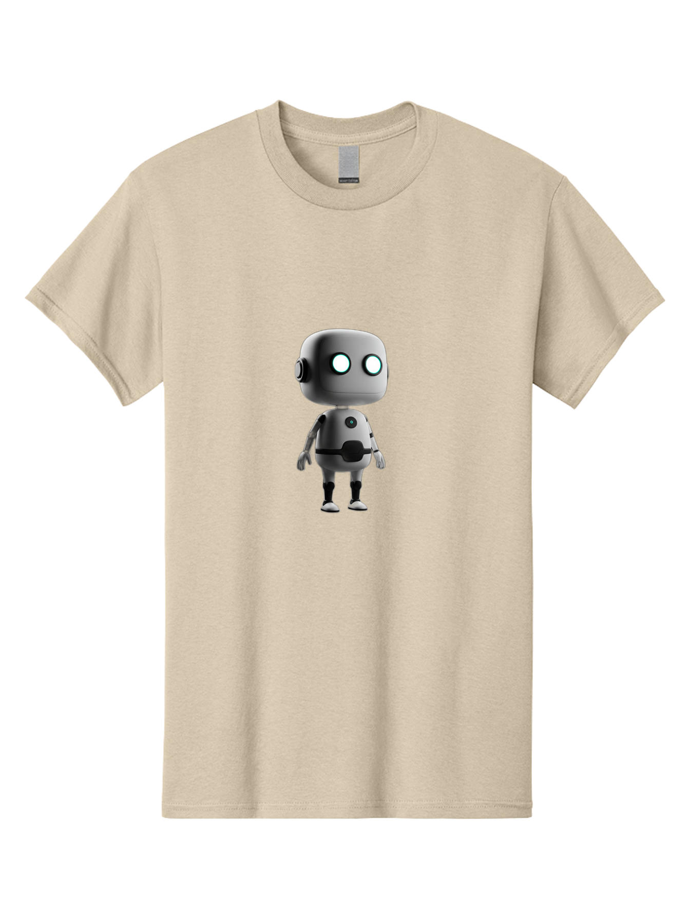 Robot-4 Men'S Graphic Tee, 100% Cotton, Comfortable Casual Summer Wear, Machine Washable, 3D Robot, Artificial Intelligence, Futuristic Design, Metallic Robot Body, Round Head, Glowing Eyes, Mechanical Limbs, Robot Character Model, Bab344 3