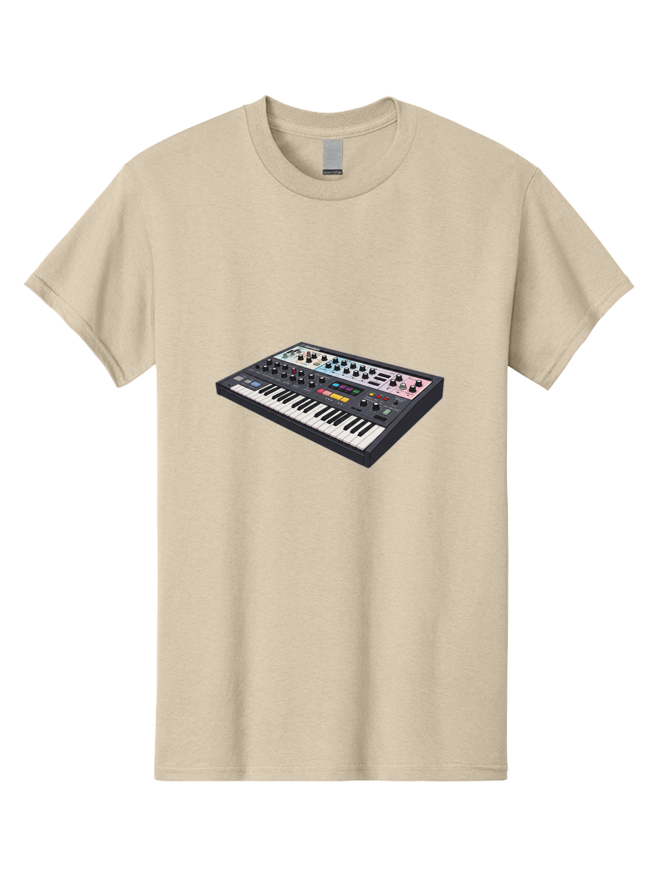 Roland-Jupiter-8 Men'S Graphic Tee, 100% Cotton, Comfortable Casual Summer Wear, Machine Washable, Music Synthesizer, Electronic Keyboard, Midi Controller, Sound Editing, Music Production, Audio Equipment, Musical Instrument, Korg Synthesizer, Bab362 13