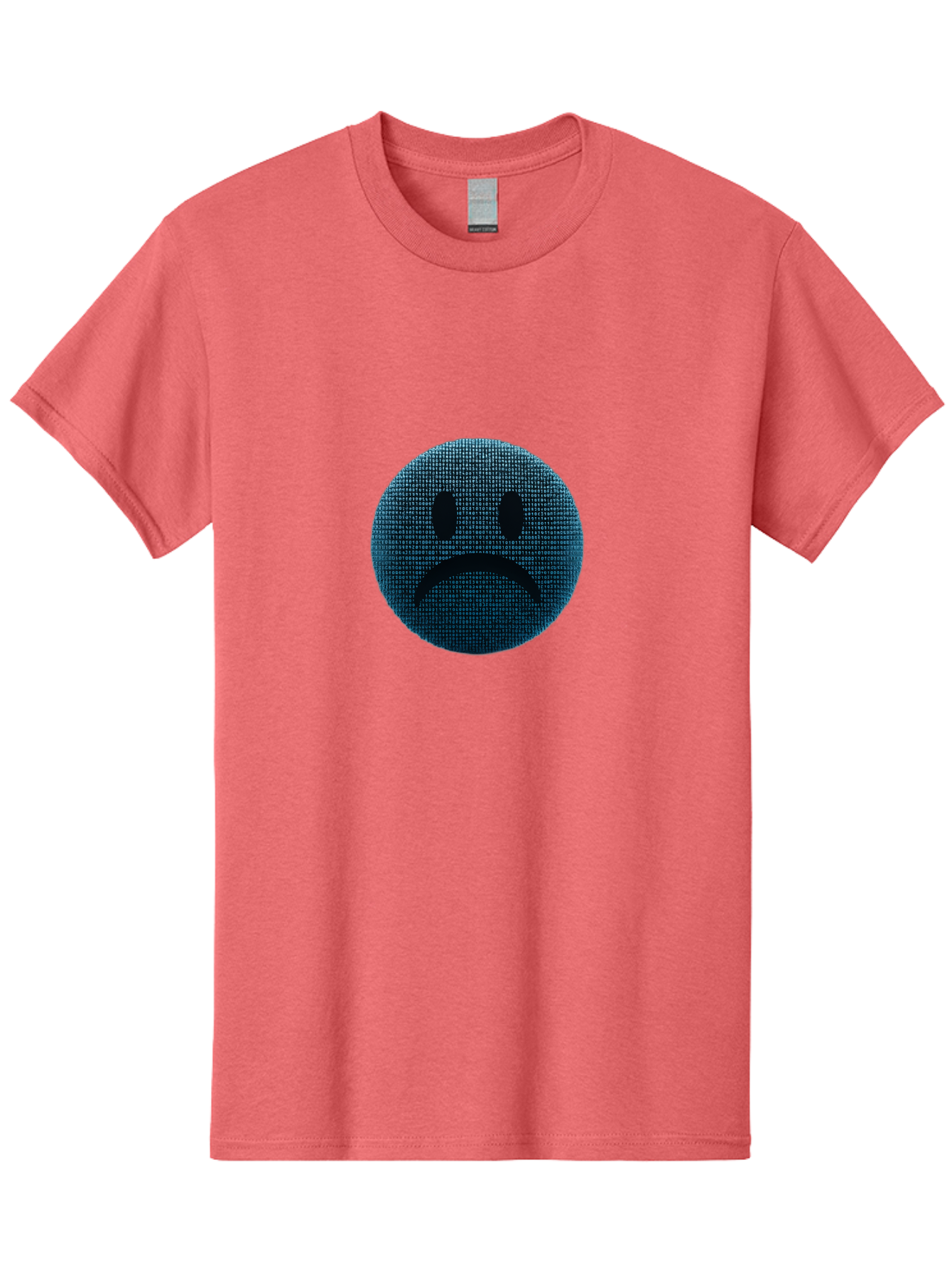 Sad-Face Men'S Graphic Tee, 100% Cotton, Comfortable Casual Summer Wear, Machine Washable, Sad Face Emoticon, Unhappy Expression, Displeased Emotion, Negative Sentiment, Frowning Face, Upset Feeling, Distressed Mood Bab372 19