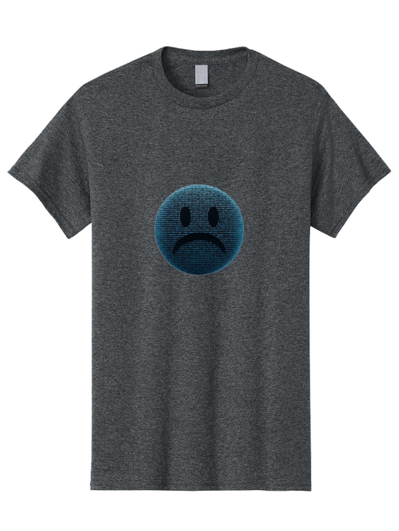 Sad-Face Men'S Graphic Tee, 100% Cotton, Comfortable Casual Summer Wear, Machine Washable, Sad Face Emoticon, Unhappy Expression, Displeased Emotion, Negative Sentiment, Frowning Face, Upset Feeling, Distressed Mood Bab372 5