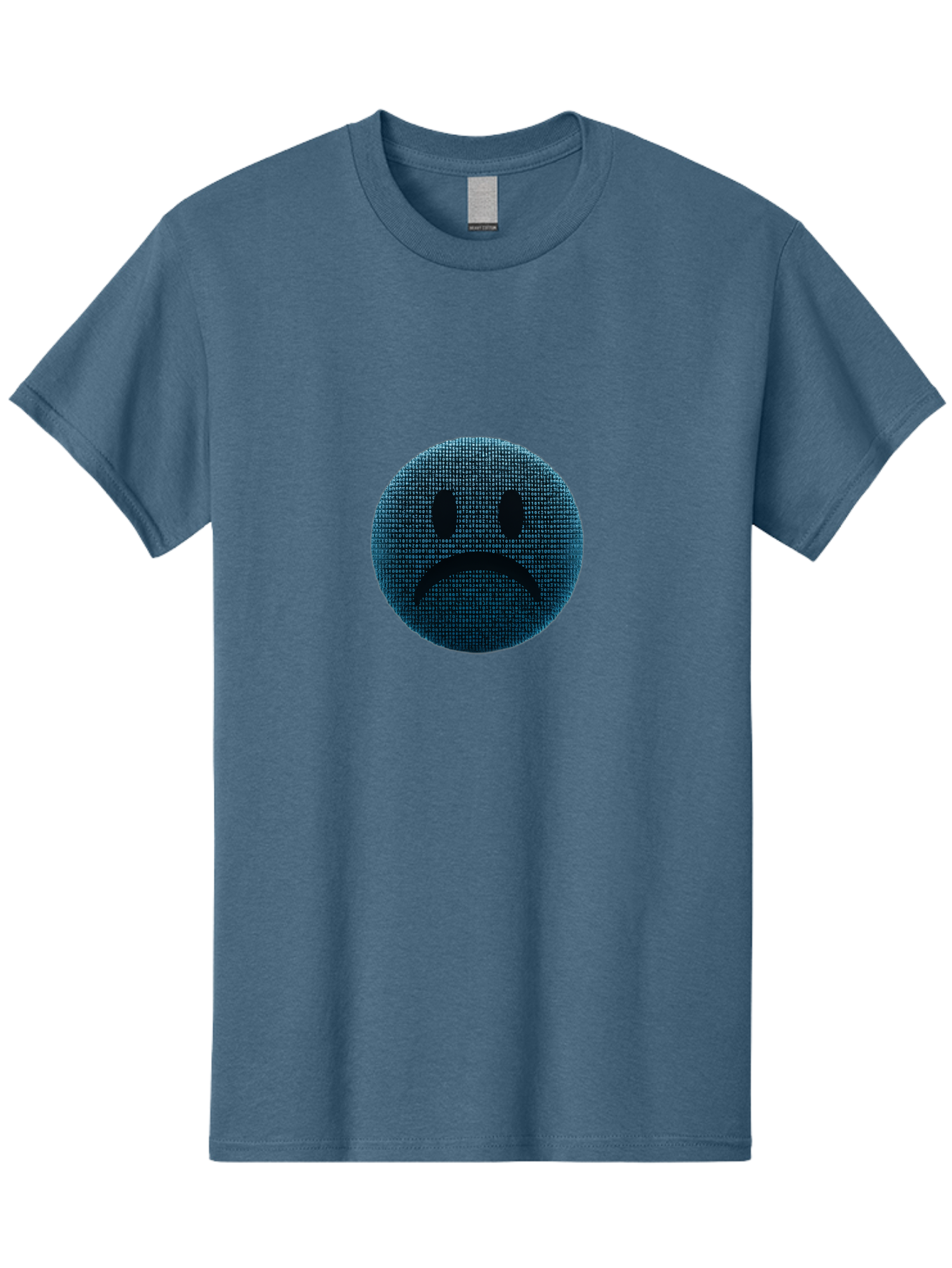 Sad-Face Men'S Graphic Tee, 100% Cotton, Comfortable Casual Summer Wear, Machine Washable, Sad Face Emoticon, Unhappy Expression, Displeased Emotion, Negative Sentiment, Frowning Face, Upset Feeling, Distressed Mood Bab372 11