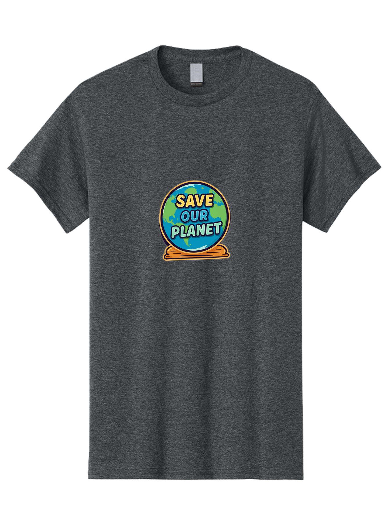 Save-Our-Planet-2 Men'S Graphic Tee, 100% Cotton, Comfortable Casual Summer Wear, Machine Washable, Globe With Save Our Planet Text, Eco-Friendly Message, Environmental Awareness, Earth Conservation, Sustainability, Global Unity, Bab378 5