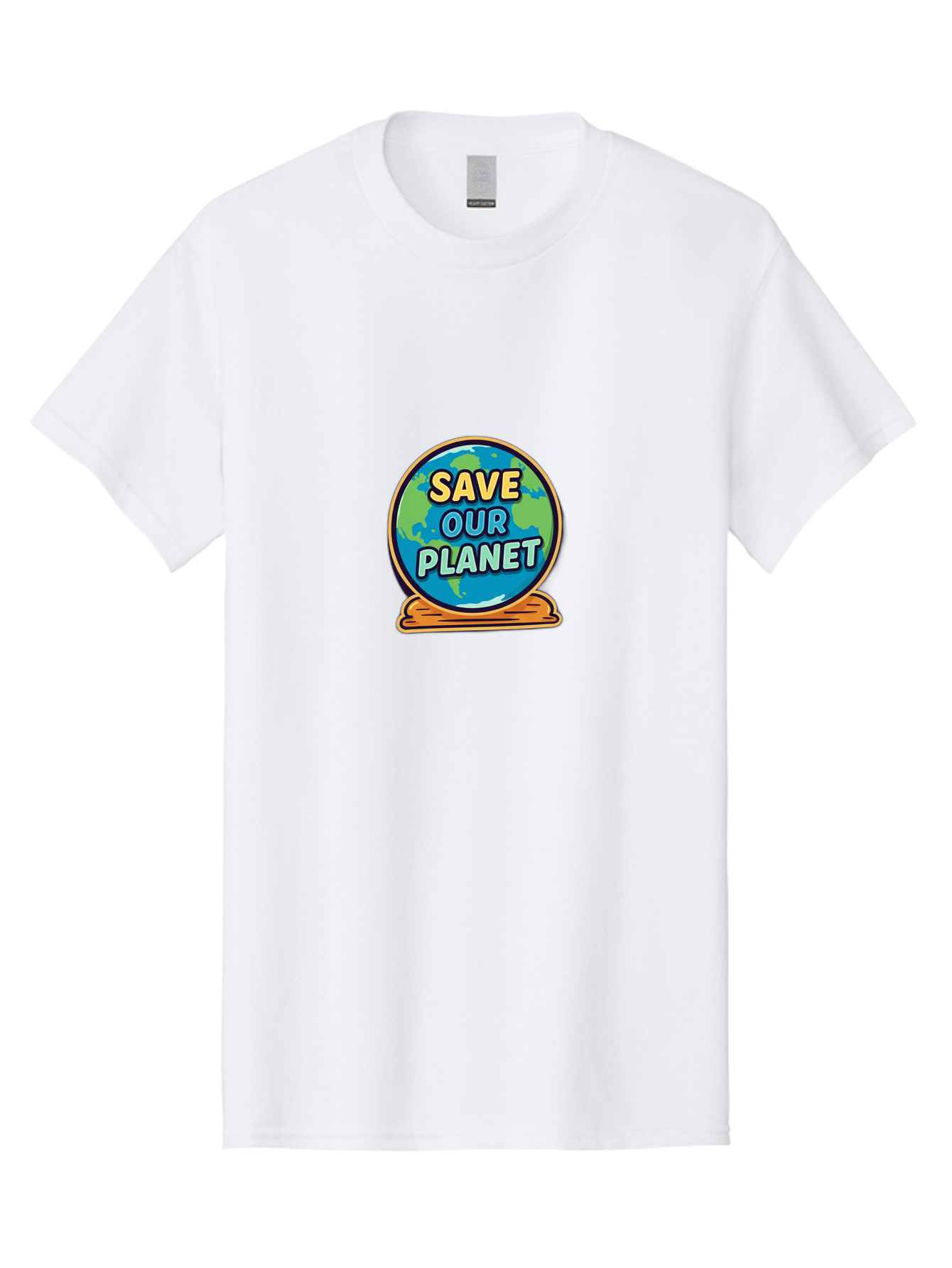 Save-Our-Planet-2 Men'S Graphic Tee, 100% Cotton, Comfortable Casual Summer Wear, Machine Washable, Globe With Save Our Planet Text, Eco-Friendly Message, Environmental Awareness, Earth Conservation, Sustainability, Global Unity, Bab378 25