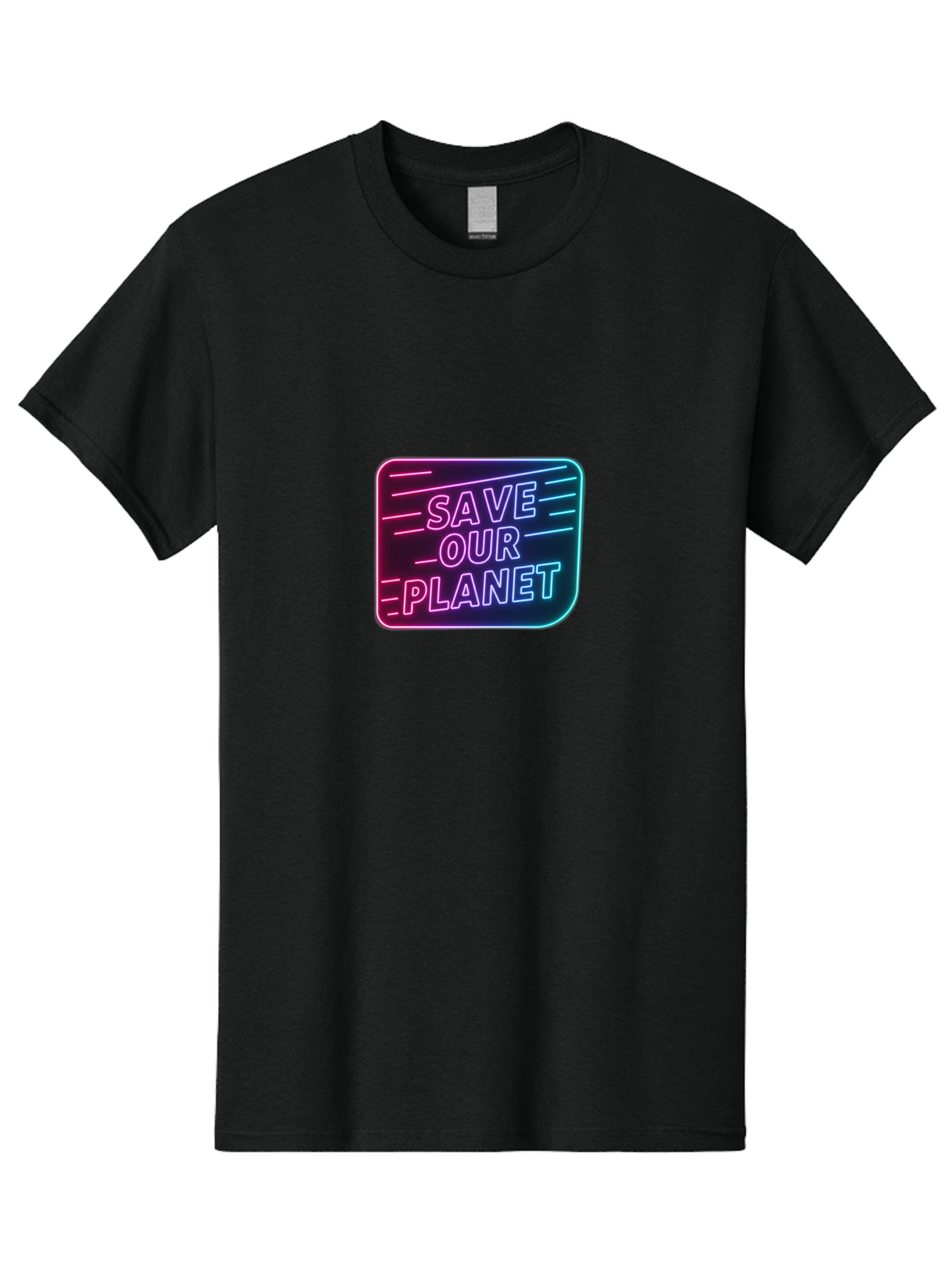 Save-Our-Planet-3 Men'S Graphic Tee, 100% Cotton, Comfortable Casual Summer Wear, Machine Washable, Neon Sign, Save Our Planet, Environmental Awareness, Eco-Friendly Message, Sustainability, Conservation, Activism, Social Impact, Neon Lights Bab379 7