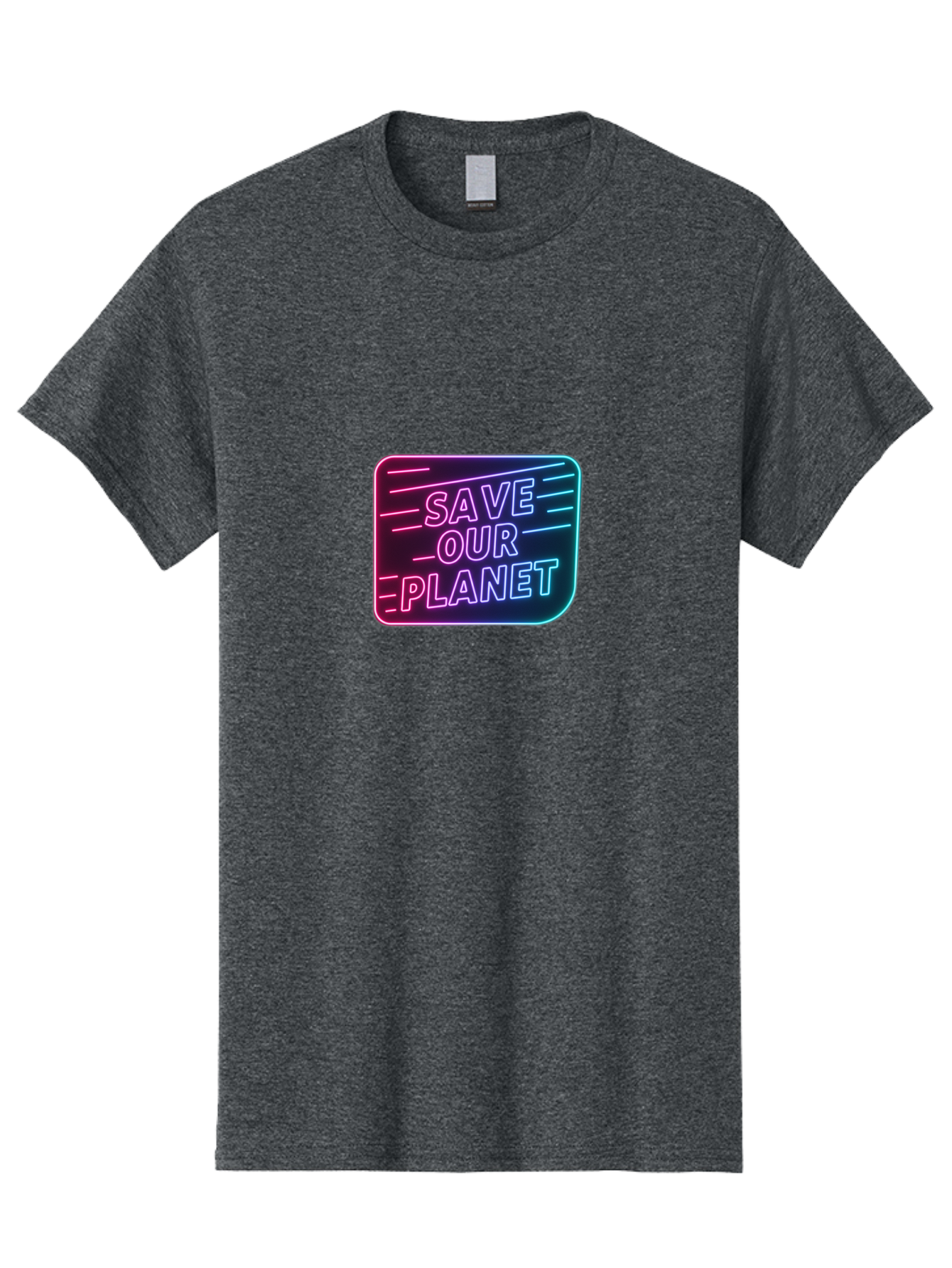 Save-Our-Planet-3 Men'S Graphic Tee, 100% Cotton, Comfortable Casual Summer Wear, Machine Washable, Neon Sign, Save Our Planet, Environmental Awareness, Eco-Friendly Message, Sustainability, Conservation, Activism, Social Impact, Neon Lights Bab379 17