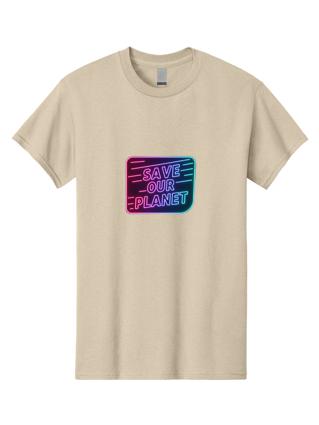Save-Our-Planet-3 Men'S Graphic Tee, 100% Cotton, Comfortable Casual Summer Wear, Machine Washable, Neon Sign, Save Our Planet, Environmental Awareness, Eco-Friendly Message, Sustainability, Conservation, Activism, Social Impact, Neon Lights Bab379 15