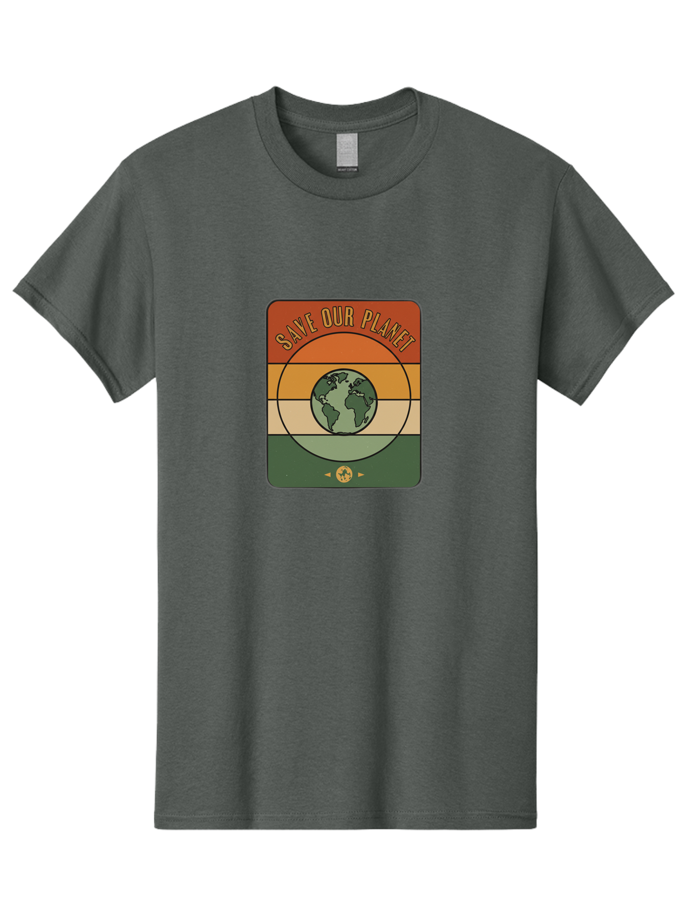 Save-Our-Planet Men'S Graphic Tee, 100% Cotton, Comfortable Casual Summer Wear, Machine Washable, Earth Conservation, Environmental Protection, Save Our Planet, Eco Friendly, Global Sustainability, Green Initiative, Retro Style, Bab385 5