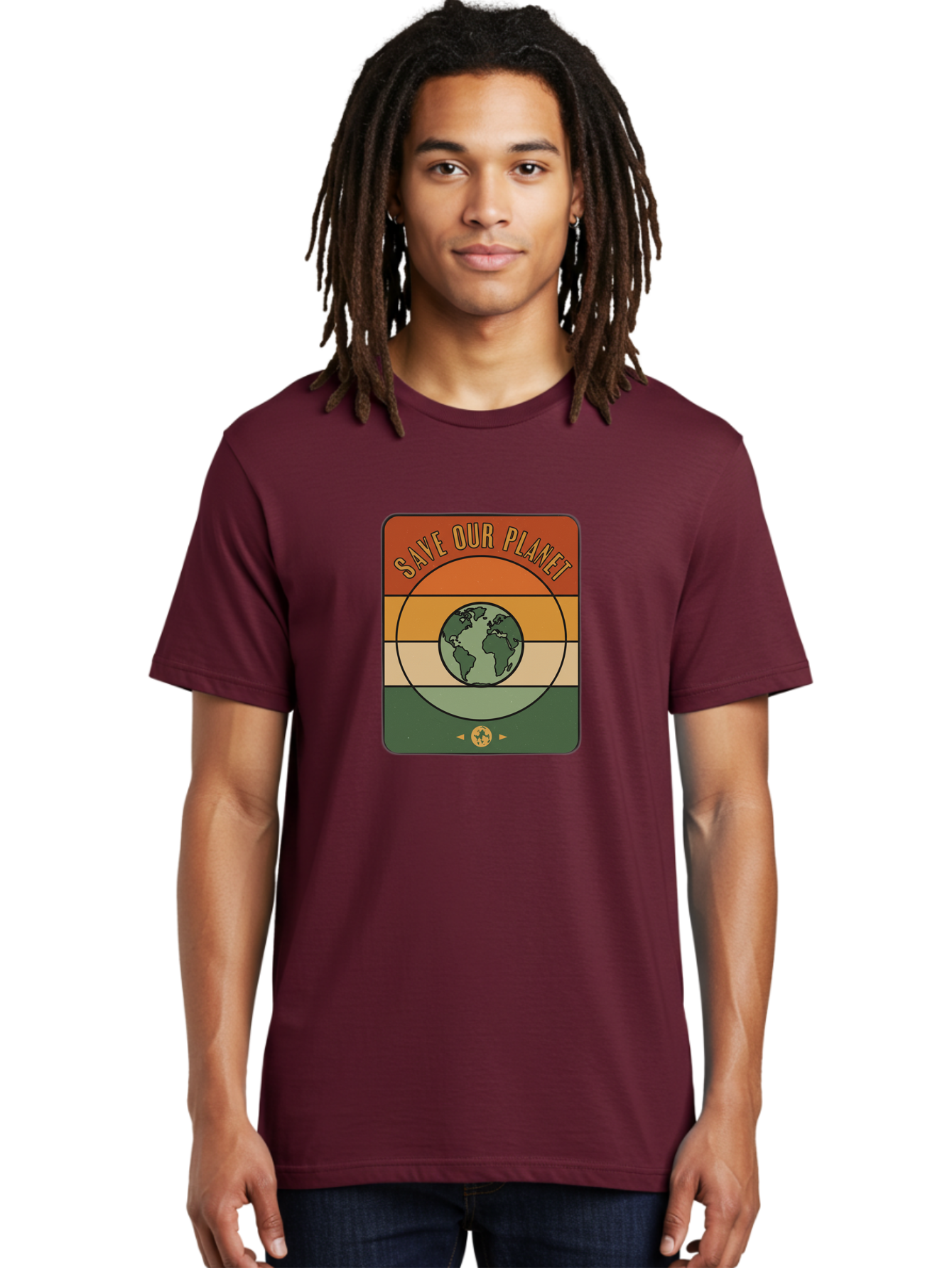 Save-Our-Planet Men'S Graphic Tee, 100% Cotton, Comfortable Casual Summer Wear, Machine Washable, Earth Conservation, Environmental Protection, Save Our Planet, Eco Friendly, Global Sustainability, Green Initiative, Retro Style, Bab385 16