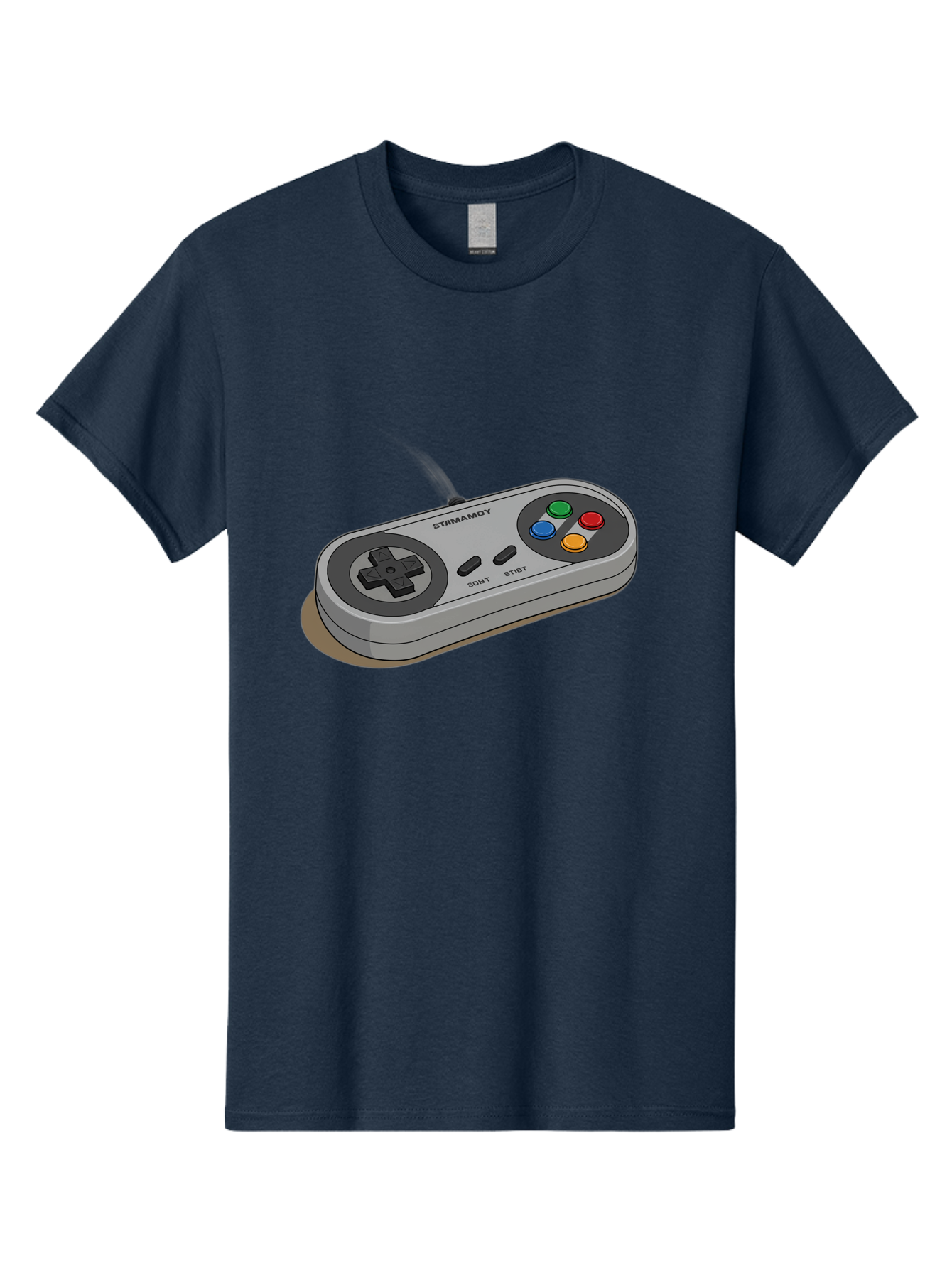 Sega-Stormd6Y-Gamepad Men'S Graphic Tee, 100% Cotton, Comfortable Casual Summer Wear, Machine Washable, Classic Gamepad, Sega Game Controller, Retro Gaming, Gamepad Design, 90S Gaming Nostalgia, Vintage Gaming, Gaming Peripherals, Bab389 23