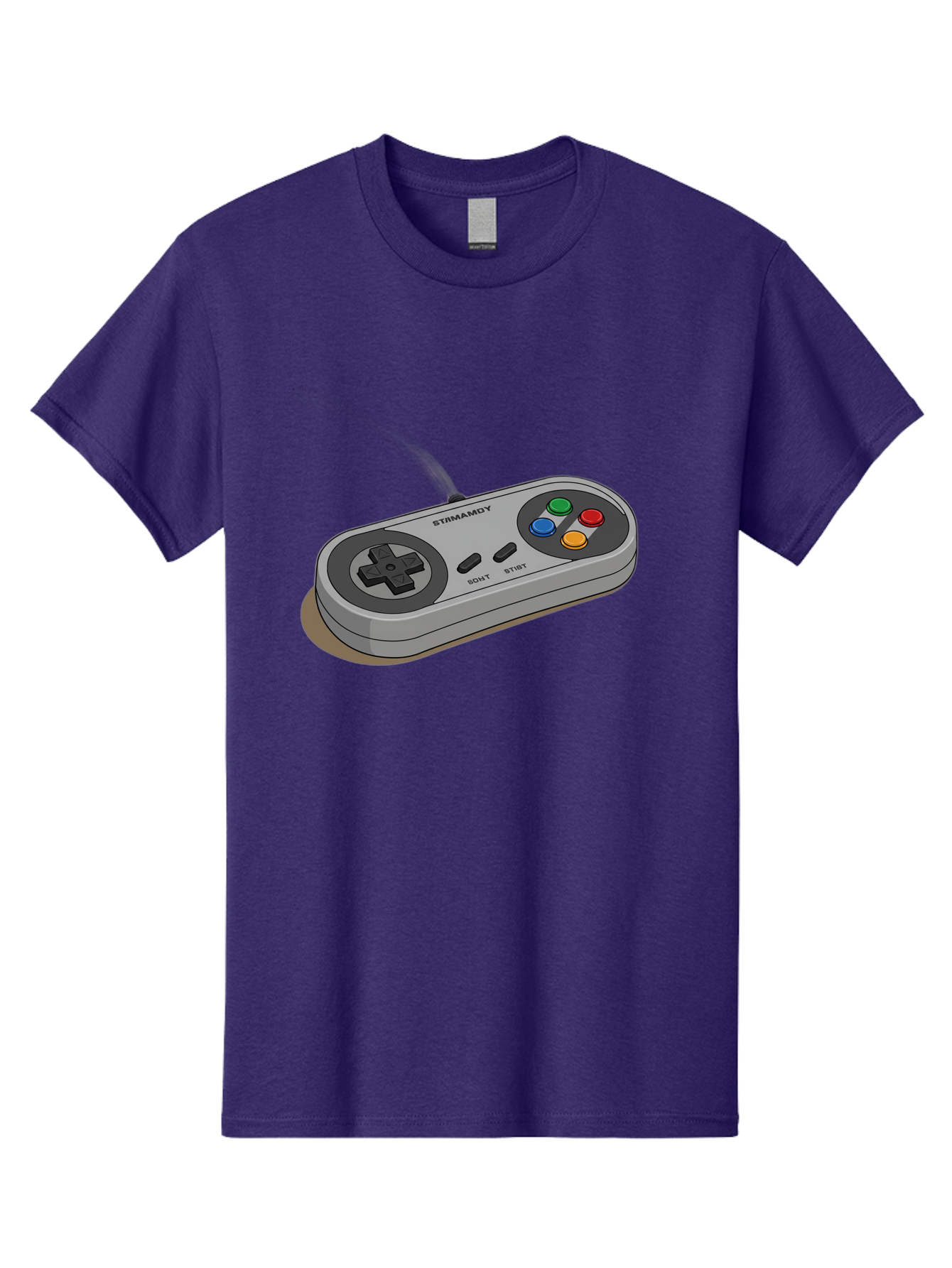 Sega-Stormd6Y-Gamepad Men'S Graphic Tee, 100% Cotton, Comfortable Casual Summer Wear, Machine Washable, Classic Gamepad, Sega Game Controller, Retro Gaming, Gamepad Design, 90S Gaming Nostalgia, Vintage Gaming, Gaming Peripherals, Bab389 15