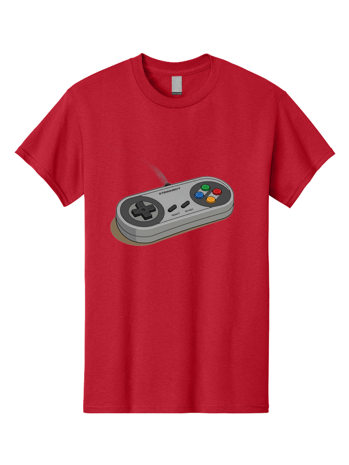 Sega-Stormd6Y-Gamepad Men'S Graphic Tee, 100% Cotton, Comfortable Casual Summer Wear, Machine Washable, Classic Gamepad, Sega Game Controller, Retro Gaming, Gamepad Design, 90S Gaming Nostalgia, Vintage Gaming, Gaming Peripherals, Bab389 3