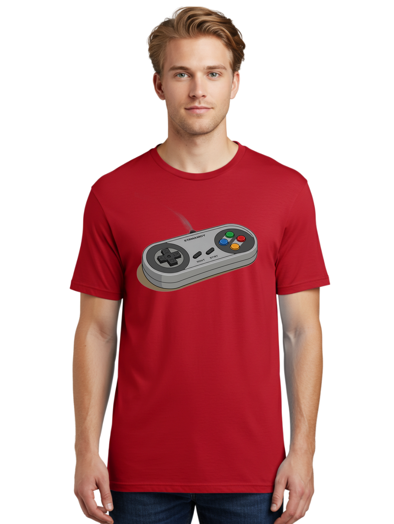 Sega-Stormd6Y-Gamepad Men'S Graphic Tee, 100% Cotton, Comfortable Casual Summer Wear, Machine Washable, Classic Gamepad, Sega Game Controller, Retro Gaming, Gamepad Design, 90S Gaming Nostalgia, Vintage Gaming, Gaming Peripherals, Bab389 4