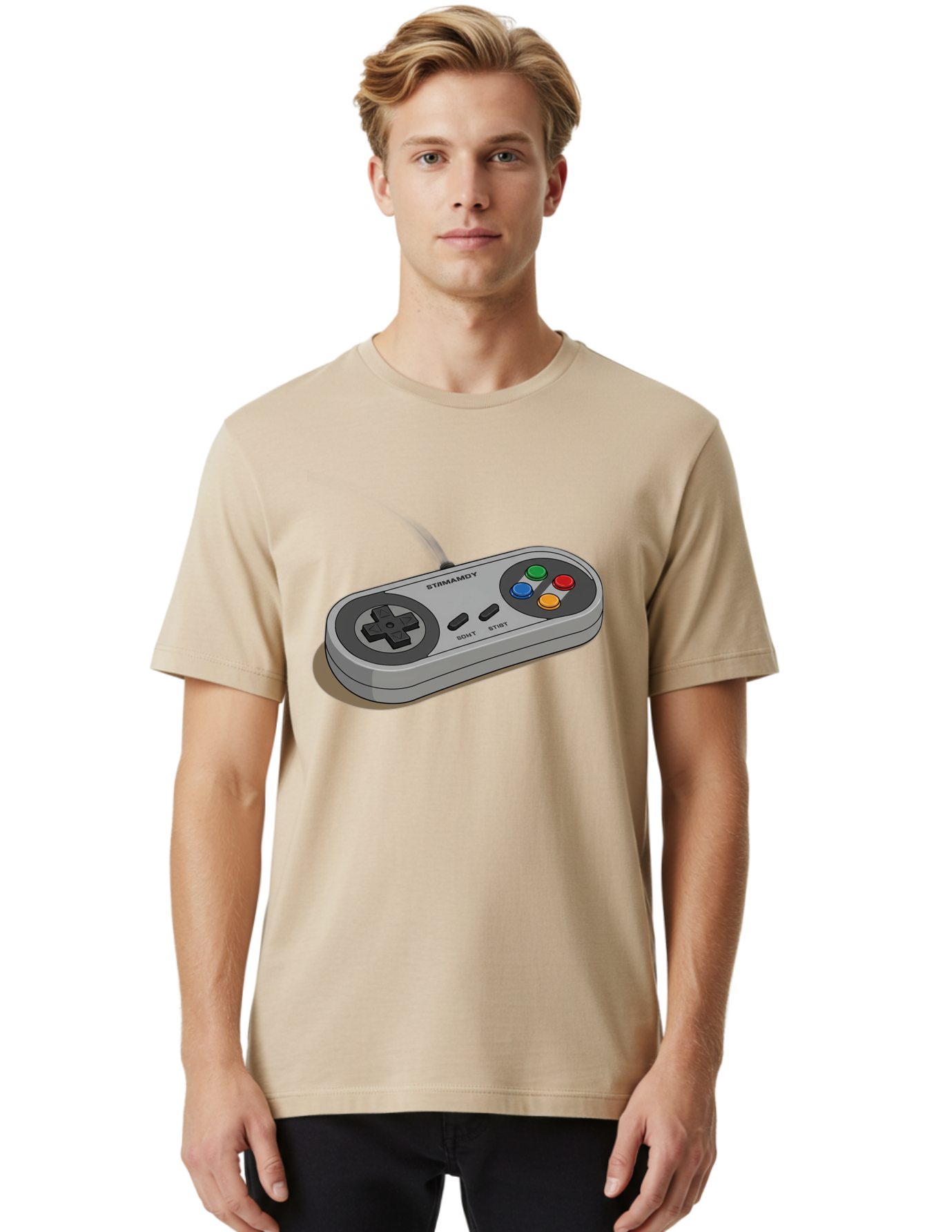 Sega-Stormd6Y-Gamepad Men'S Graphic Tee, 100% Cotton, Comfortable Casual Summer Wear, Machine Washable, Classic Gamepad, Sega Game Controller, Retro Gaming, Gamepad Design, 90S Gaming Nostalgia, Vintage Gaming, Gaming Peripherals, Bab389 18