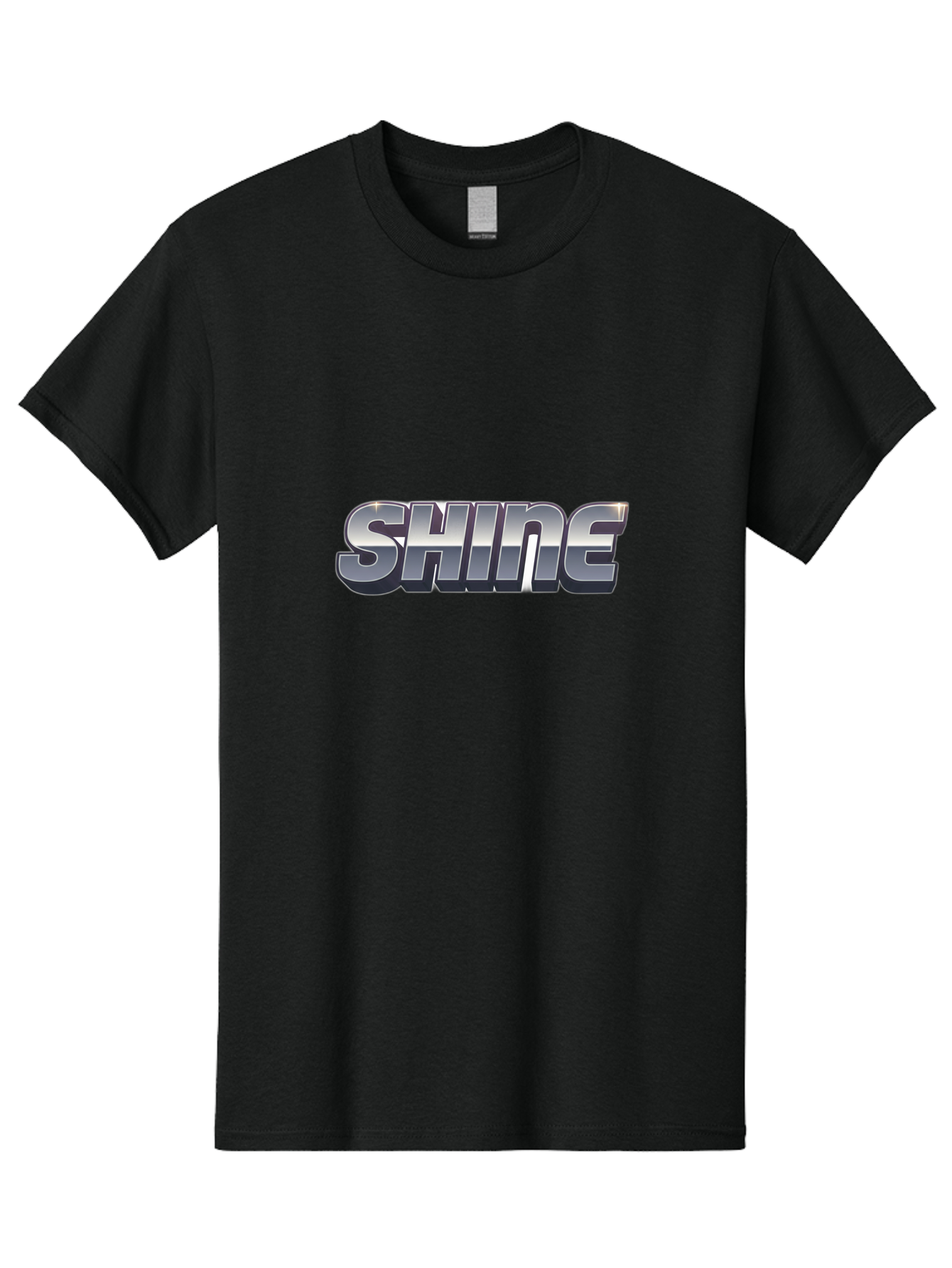 Shine Men'S Graphic Tee, 100% Cotton, Comfortable Casual Summer Wear, Machine Washable, Shine, Motivational Quote, Inspirational Words, Positivity, Empowerment, Silver Text, 3D Effect, Bold Font, Modern Design Bab392 19