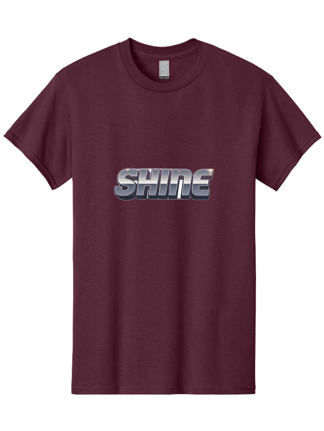 Shine Men'S Graphic Tee, 100% Cotton, Comfortable Casual Summer Wear, Machine Washable, Shine, Motivational Quote, Inspirational Words, Positivity, Empowerment, Silver Text, 3D Effect, Bold Font, Modern Design Bab392 21