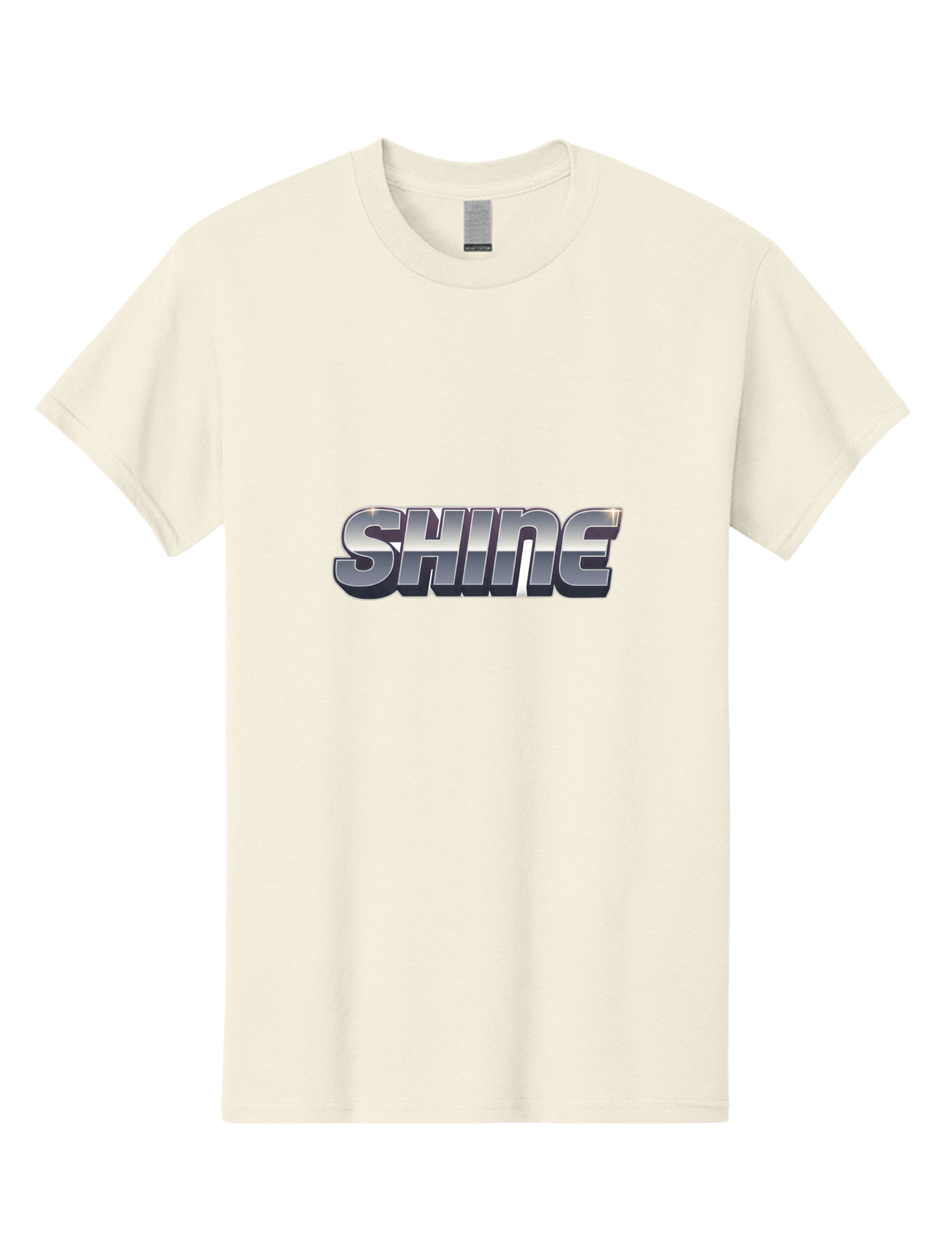Shine Men'S Graphic Tee, 100% Cotton, Comfortable Casual Summer Wear, Machine Washable, Shine, Motivational Quote, Inspirational Words, Positivity, Empowerment, Silver Text, 3D Effect, Bold Font, Modern Design Bab392 29