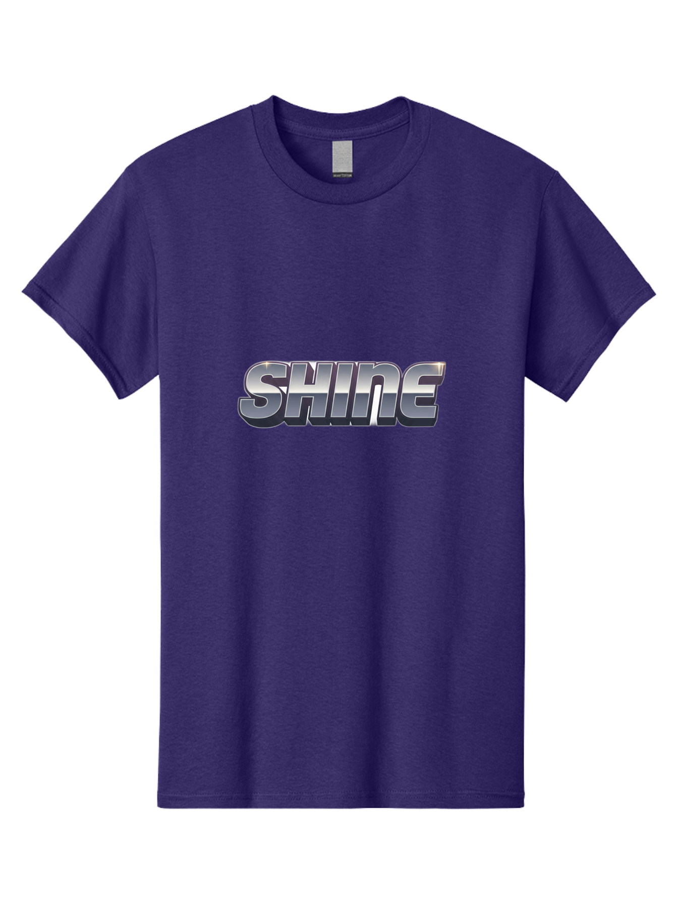 Shine Men'S Graphic Tee, 100% Cotton, Comfortable Casual Summer Wear, Machine Washable, Shine, Motivational Quote, Inspirational Words, Positivity, Empowerment, Silver Text, 3D Effect, Bold Font, Modern Design Bab392 17
