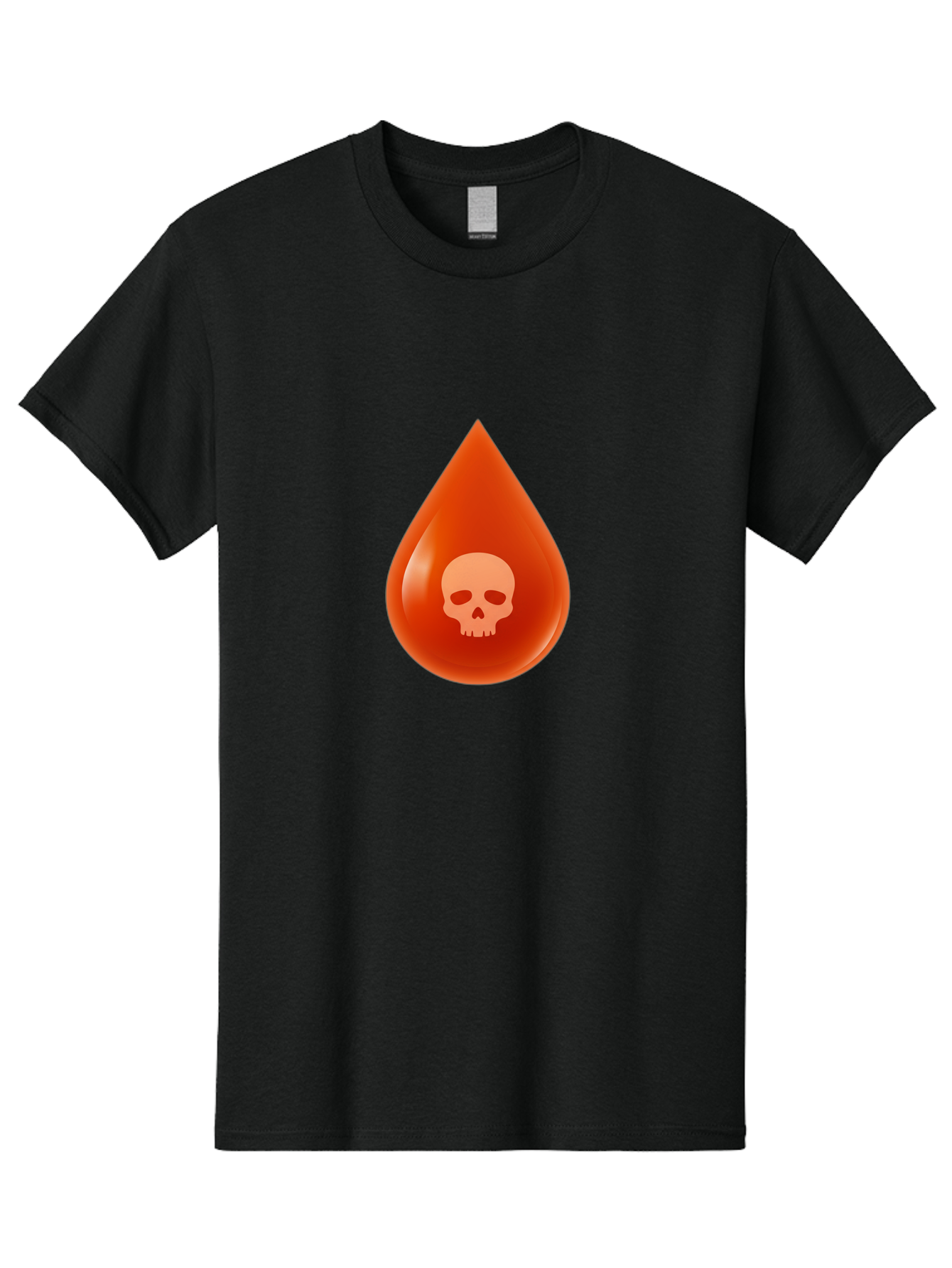 Skull-Drop Men'S Graphic Tee, 100% Cotton, Comfortable Casual Summer Wear, Machine Washable, Skull Symbol, Poison Warning, Danger Sign, Toxic Liquid, Hazardous Substance, Danger Alert, Warning Sign Bab398 25
