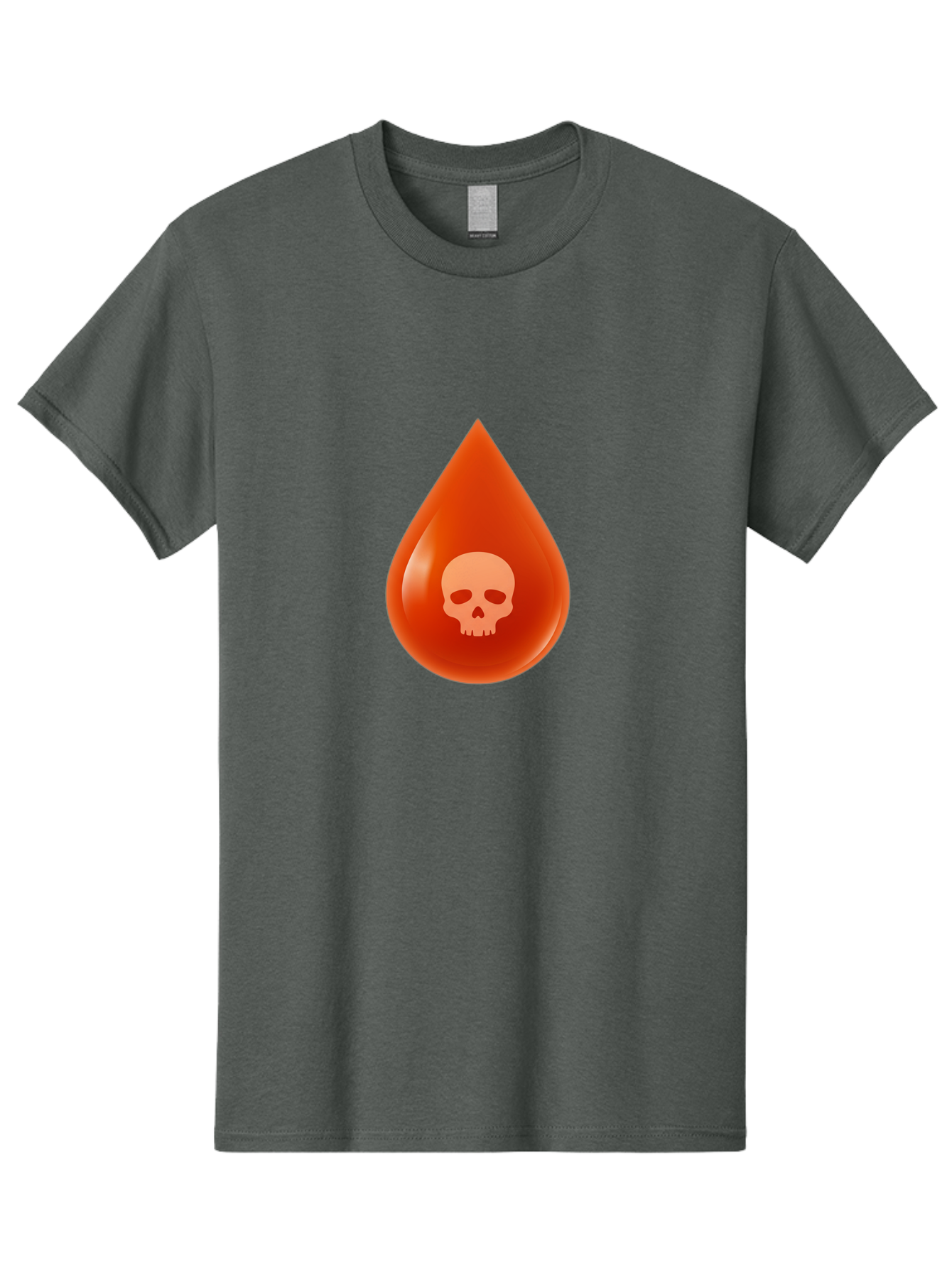 Skull-Drop Men'S Graphic Tee, 100% Cotton, Comfortable Casual Summer Wear, Machine Washable, Skull Symbol, Poison Warning, Danger Sign, Toxic Liquid, Hazardous Substance, Danger Alert, Warning Sign Bab398 3