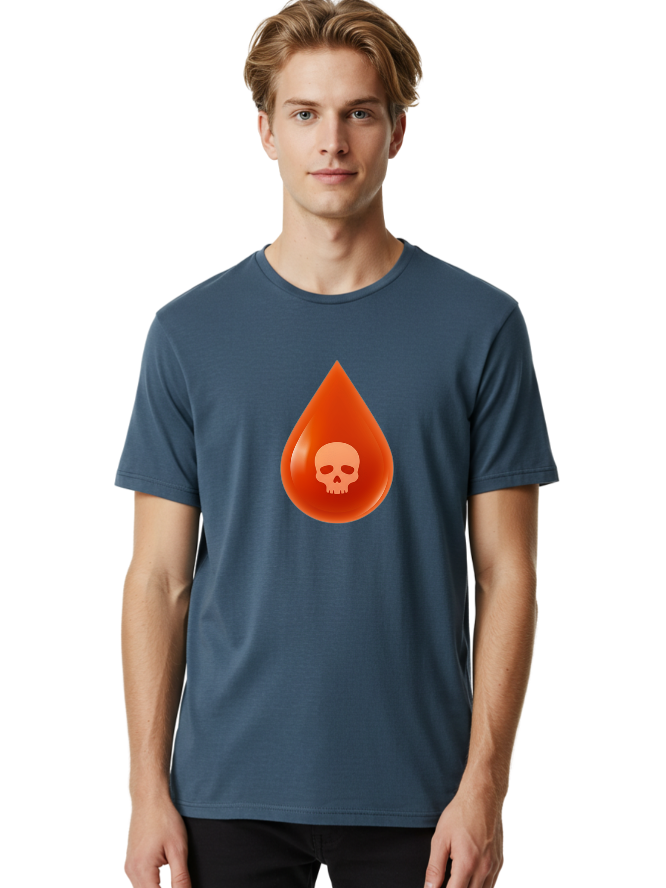 Skull-Drop Men'S Graphic Tee, 100% Cotton, Comfortable Casual Summer Wear, Machine Washable, Skull Symbol, Poison Warning, Danger Sign, Toxic Liquid, Hazardous Substance, Danger Alert, Warning Sign Bab398 18