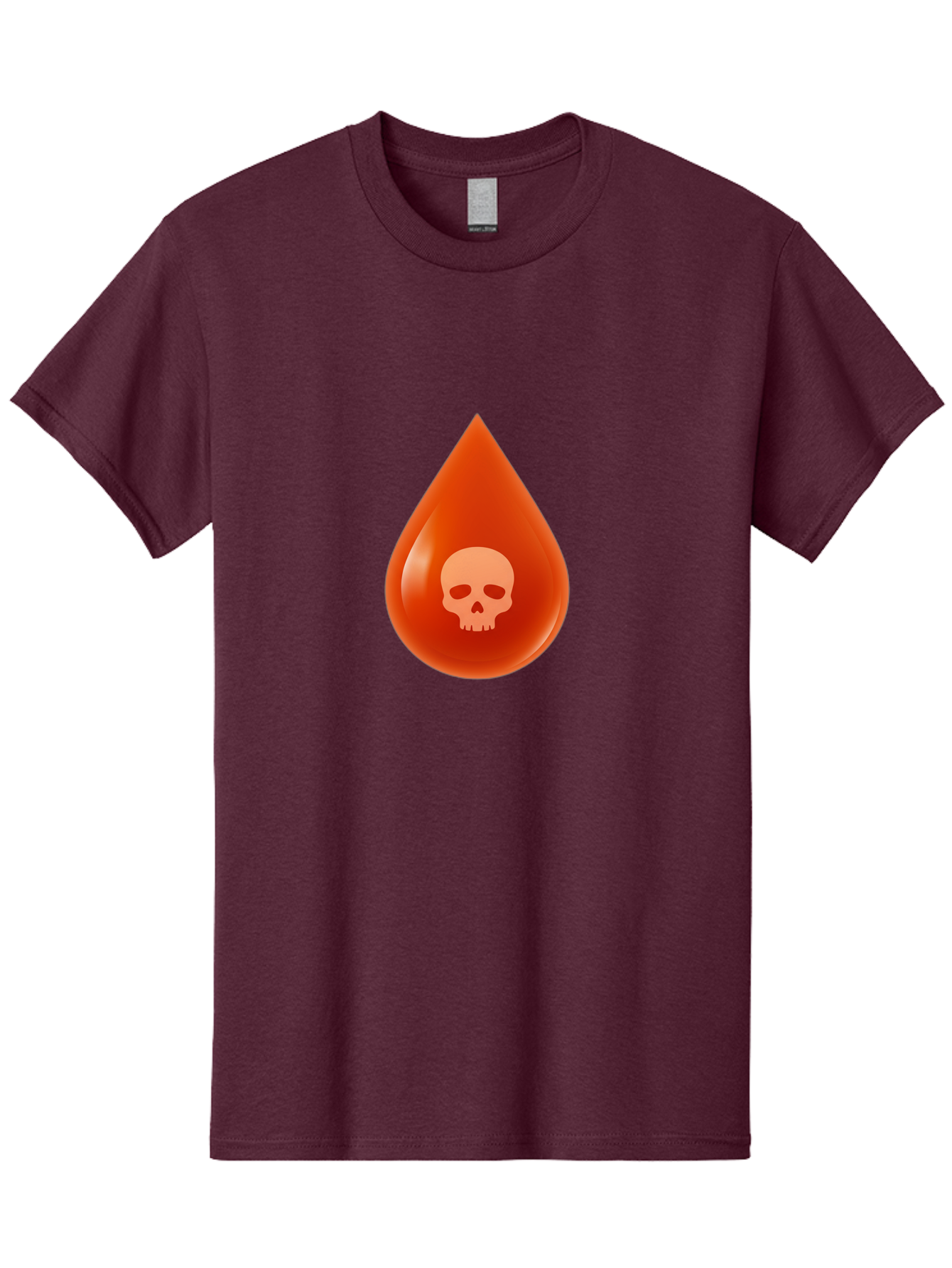 Skull-Drop Men'S Graphic Tee, 100% Cotton, Comfortable Casual Summer Wear, Machine Washable, Skull Symbol, Poison Warning, Danger Sign, Toxic Liquid, Hazardous Substance, Danger Alert, Warning Sign Bab398 5