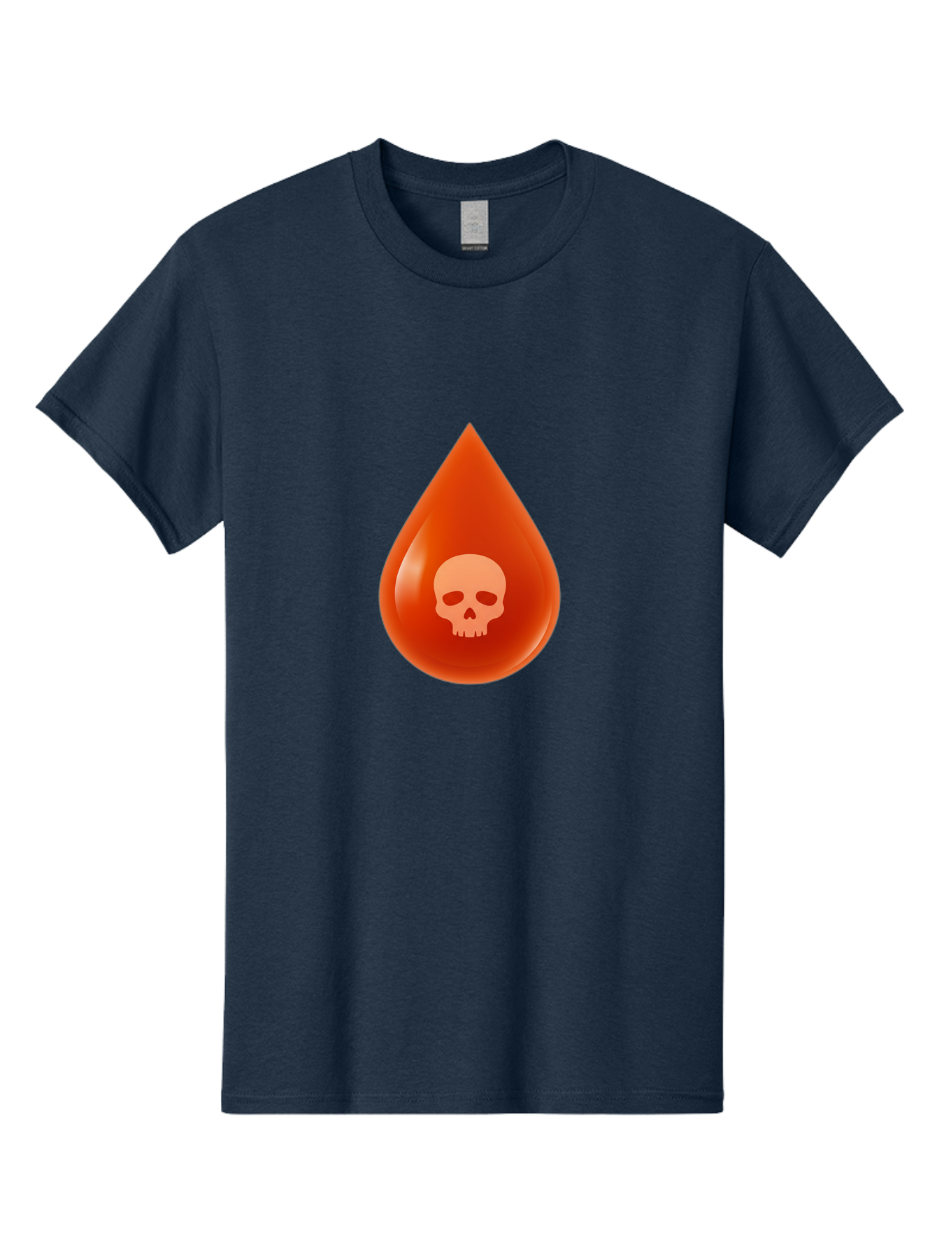 Skull-Drop Men'S Graphic Tee, 100% Cotton, Comfortable Casual Summer Wear, Machine Washable, Skull Symbol, Poison Warning, Danger Sign, Toxic Liquid, Hazardous Substance, Danger Alert, Warning Sign Bab398 9
