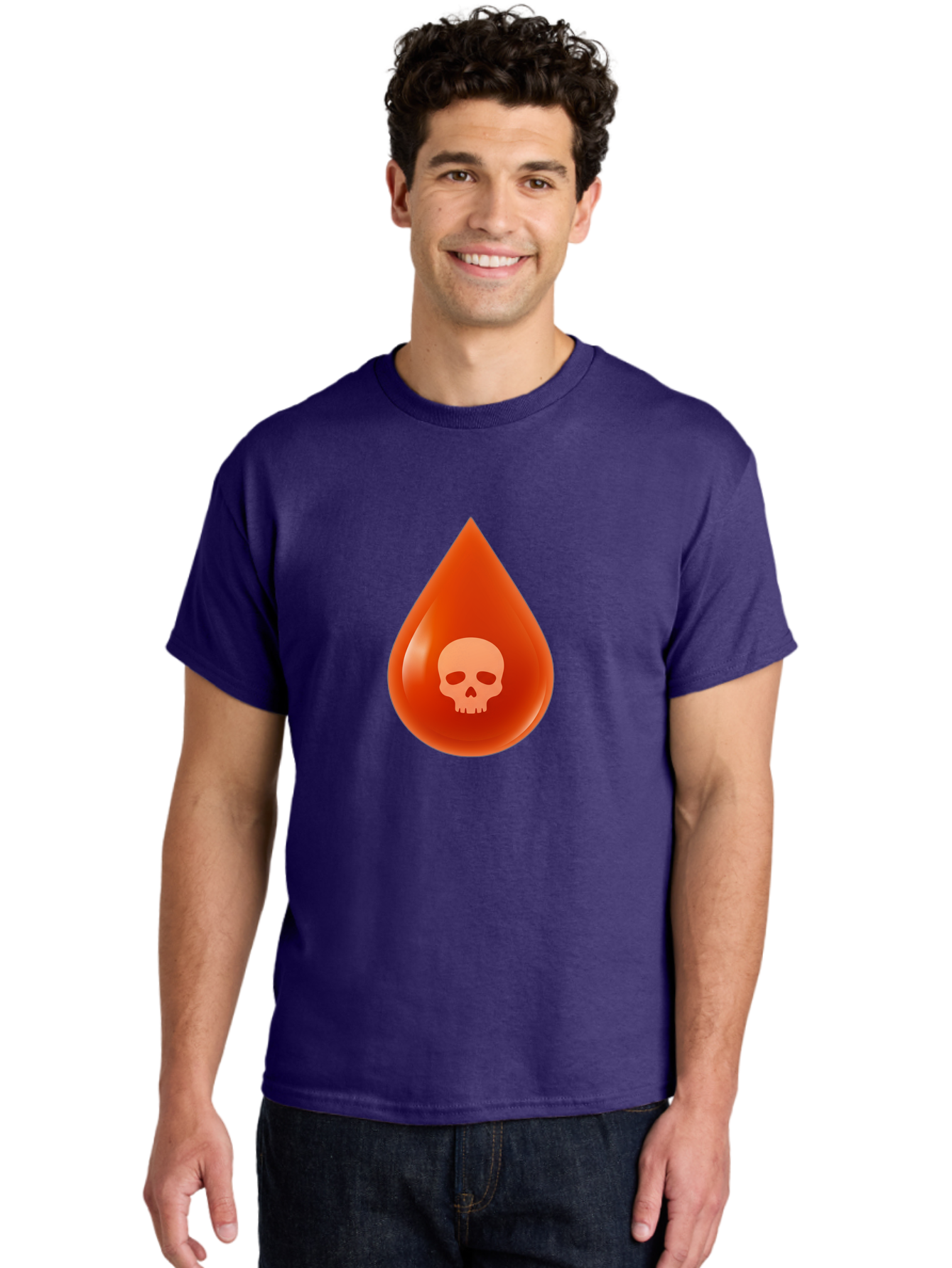 Skull-Drop Men'S Graphic Tee, 100% Cotton, Comfortable Casual Summer Wear, Machine Washable, Skull Symbol, Poison Warning, Danger Sign, Toxic Liquid, Hazardous Substance, Danger Alert, Warning Sign Bab398 14